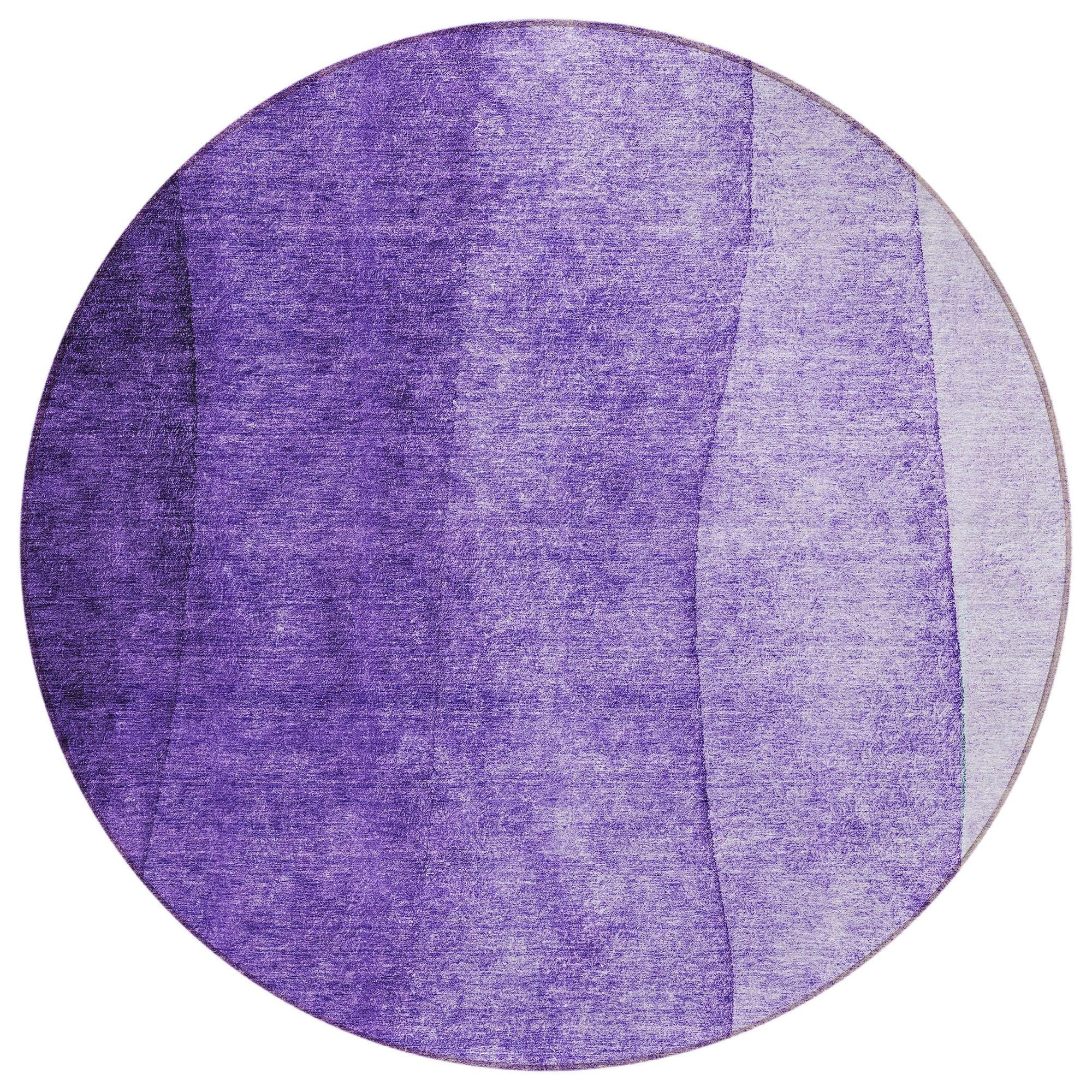 Machine Washable Purple Rug - Indoor / Outdoor - Kids / Pet Friendly Ombre Print Rug