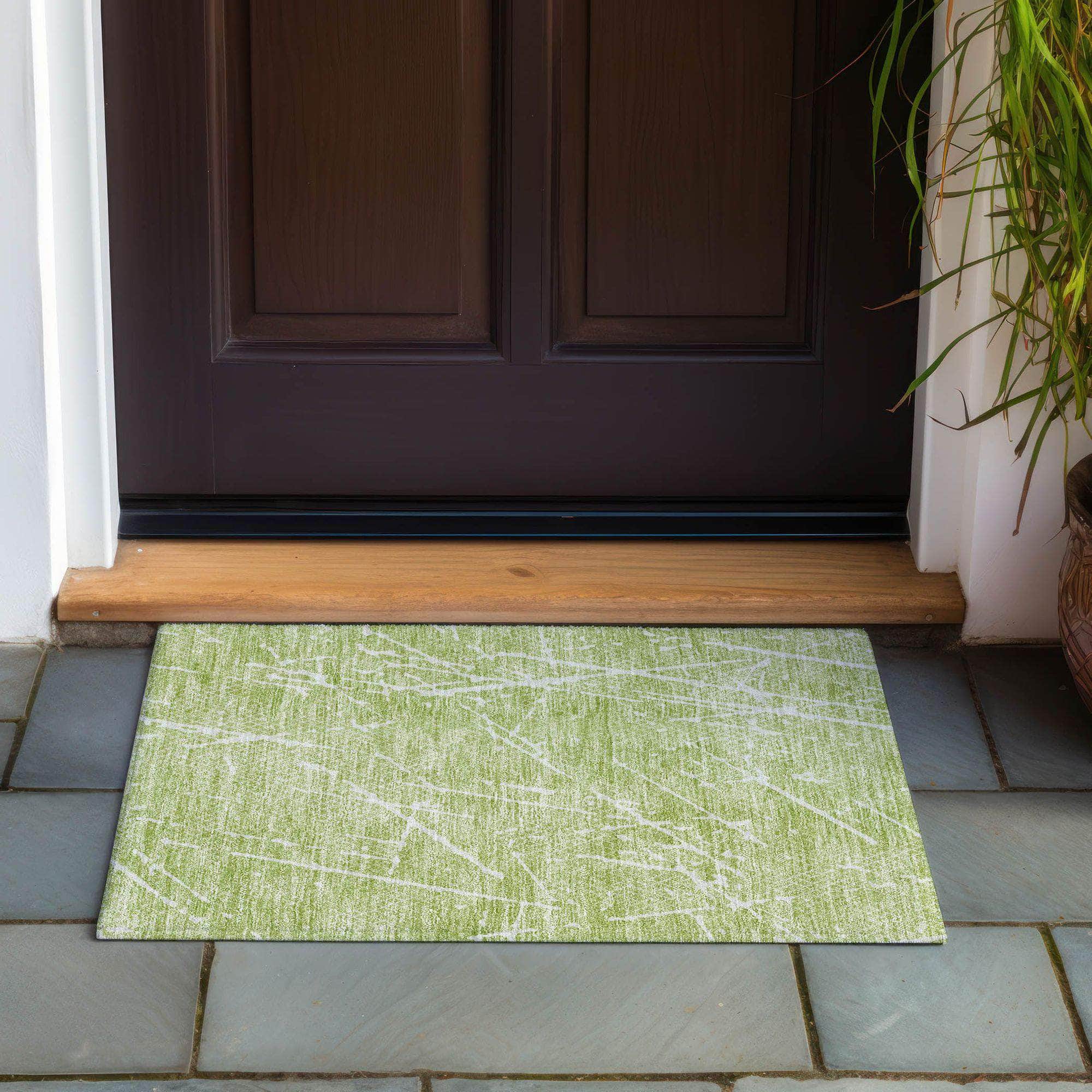 Machine Made ACN628 Aloe Green Rugs