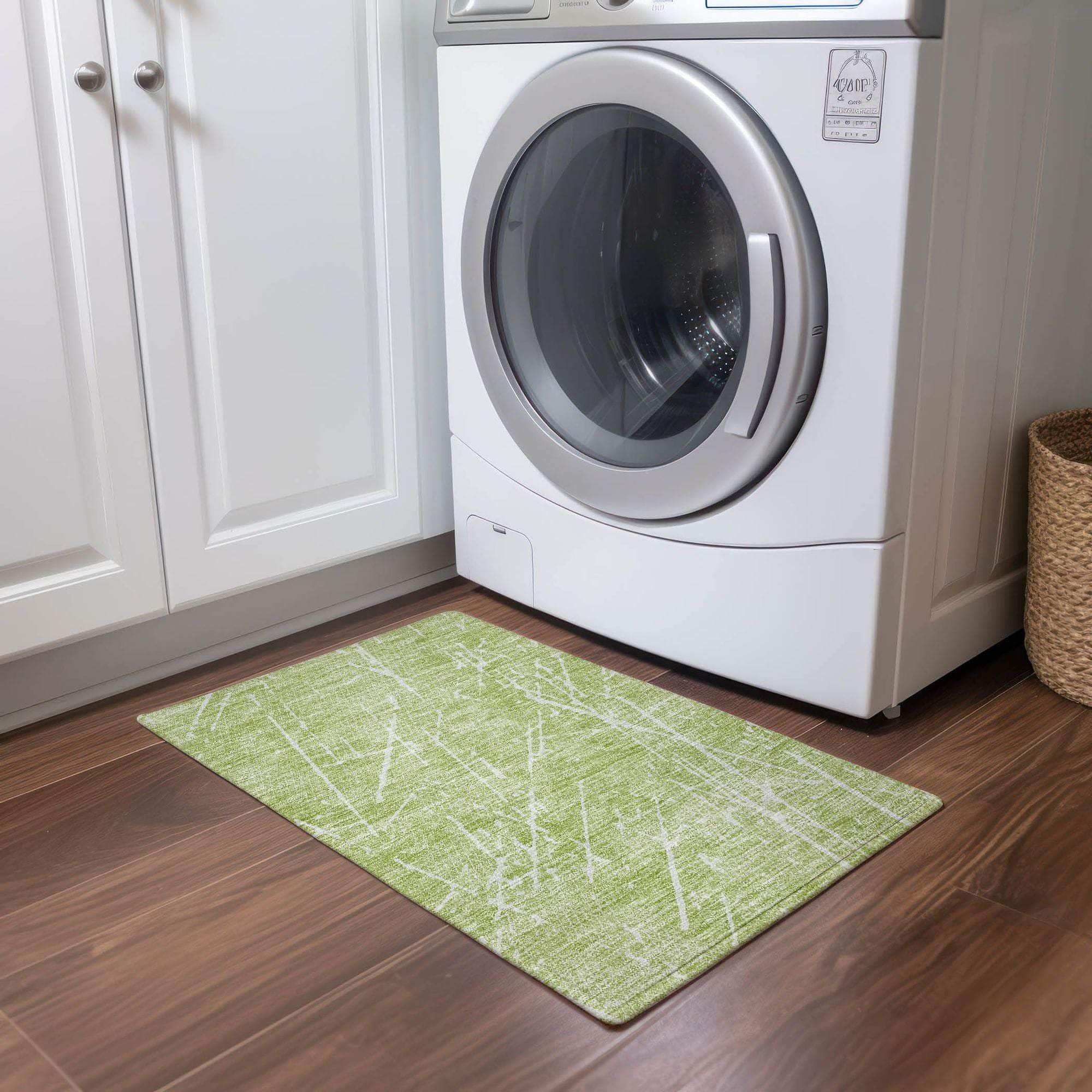 Machine Made ACN628 Aloe Green Rugs