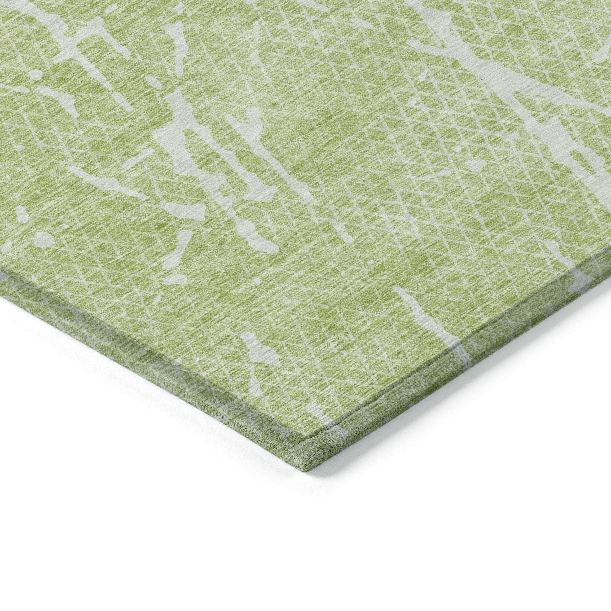 Machine Made ACN628 Aloe Green Rugs