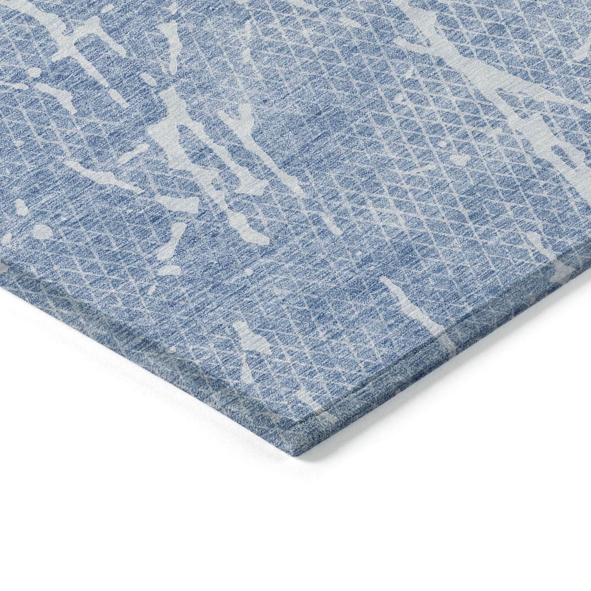 Machine Made ACN628 Blue Rugs