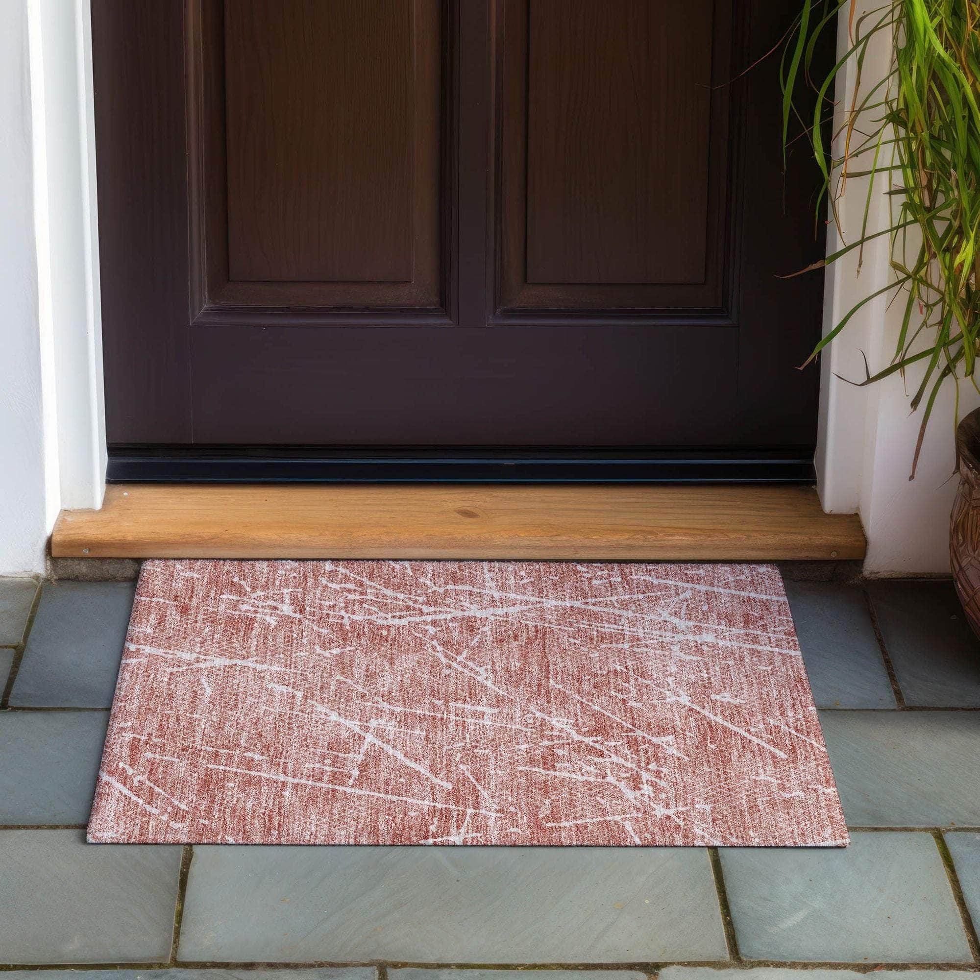 Machine Made ACN628 Blush Pink Rugs