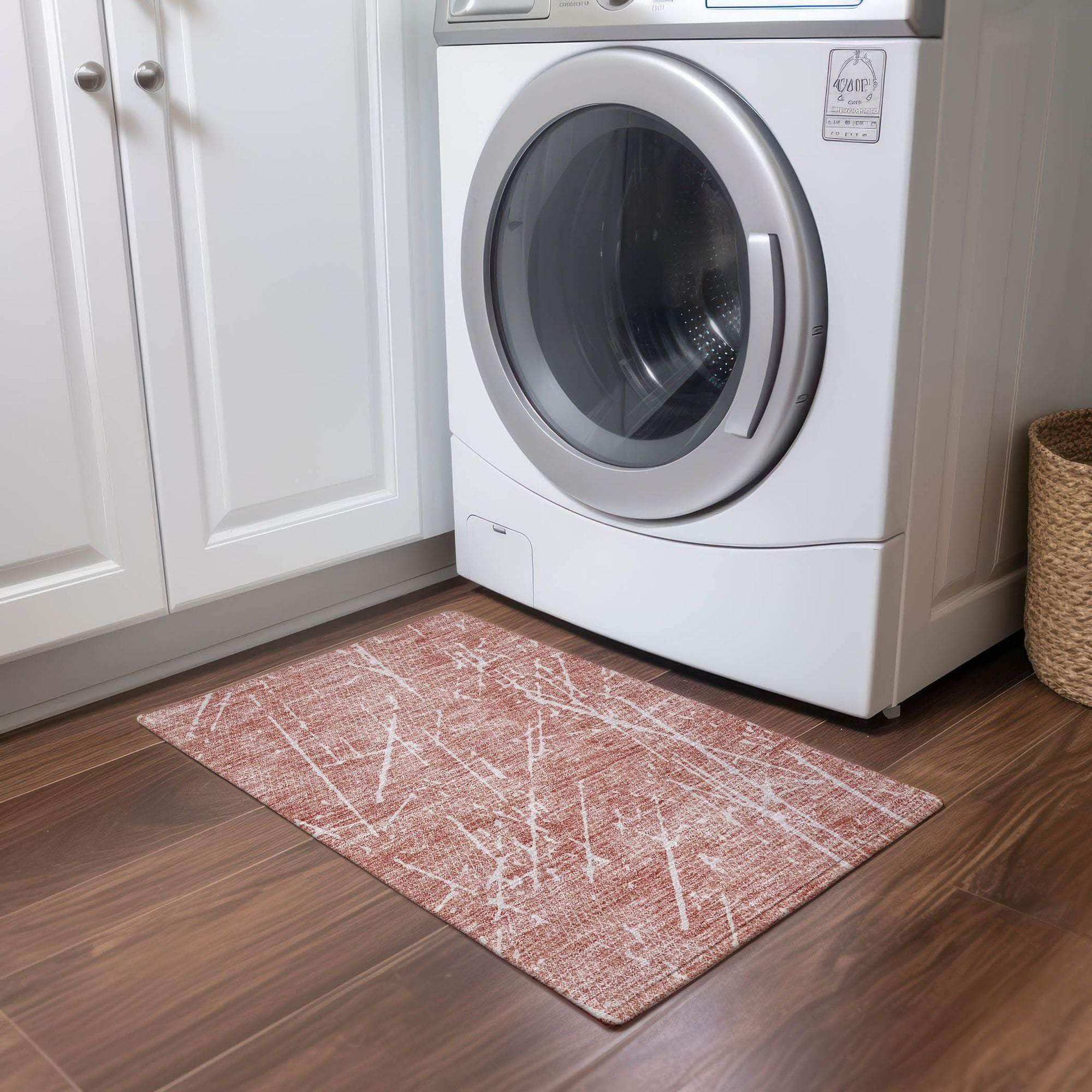 Machine Made ACN628 Blush Pink Rugs