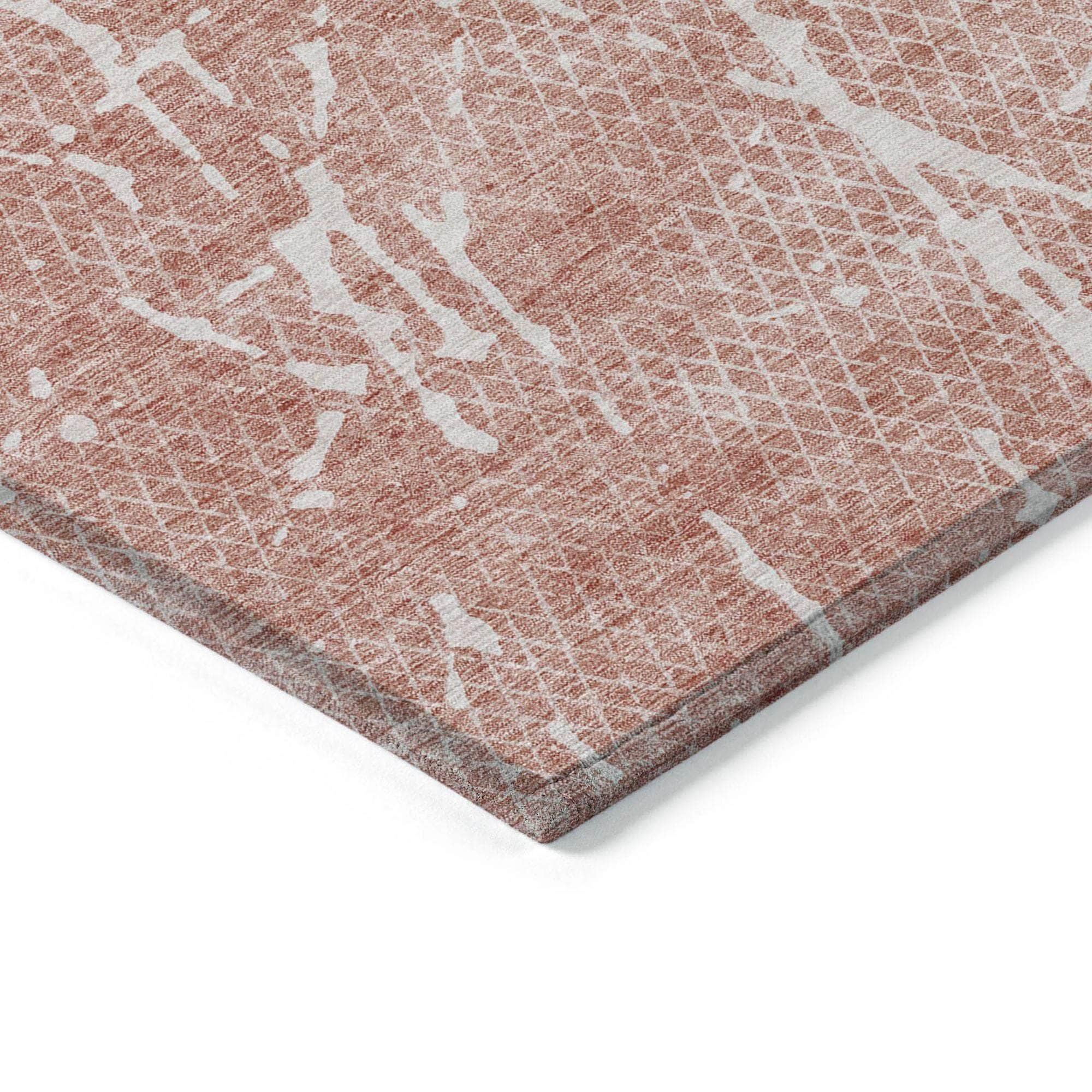 Machine Made ACN628 Blush Pink Rugs