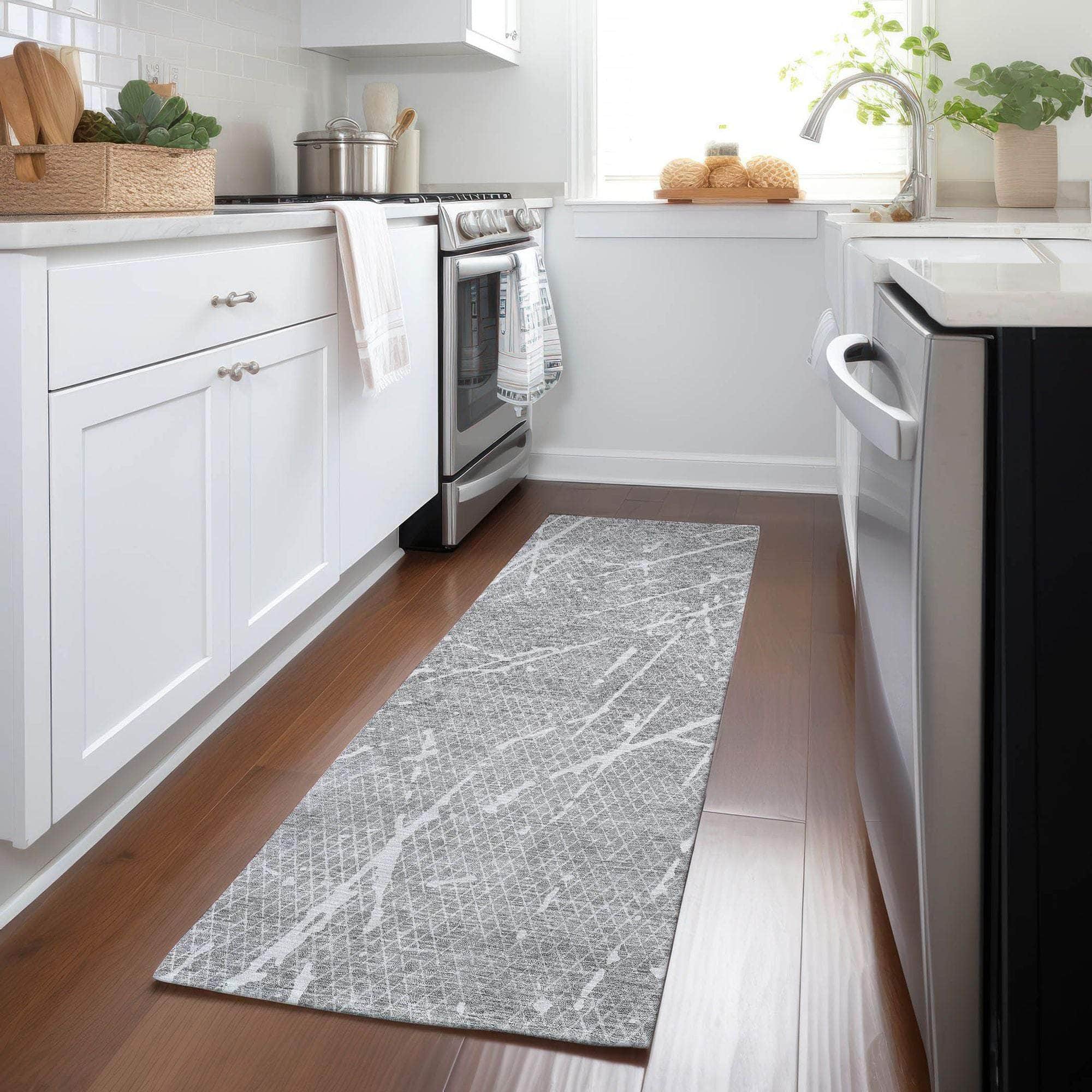 Machine Made ACN628 Gray Rugs