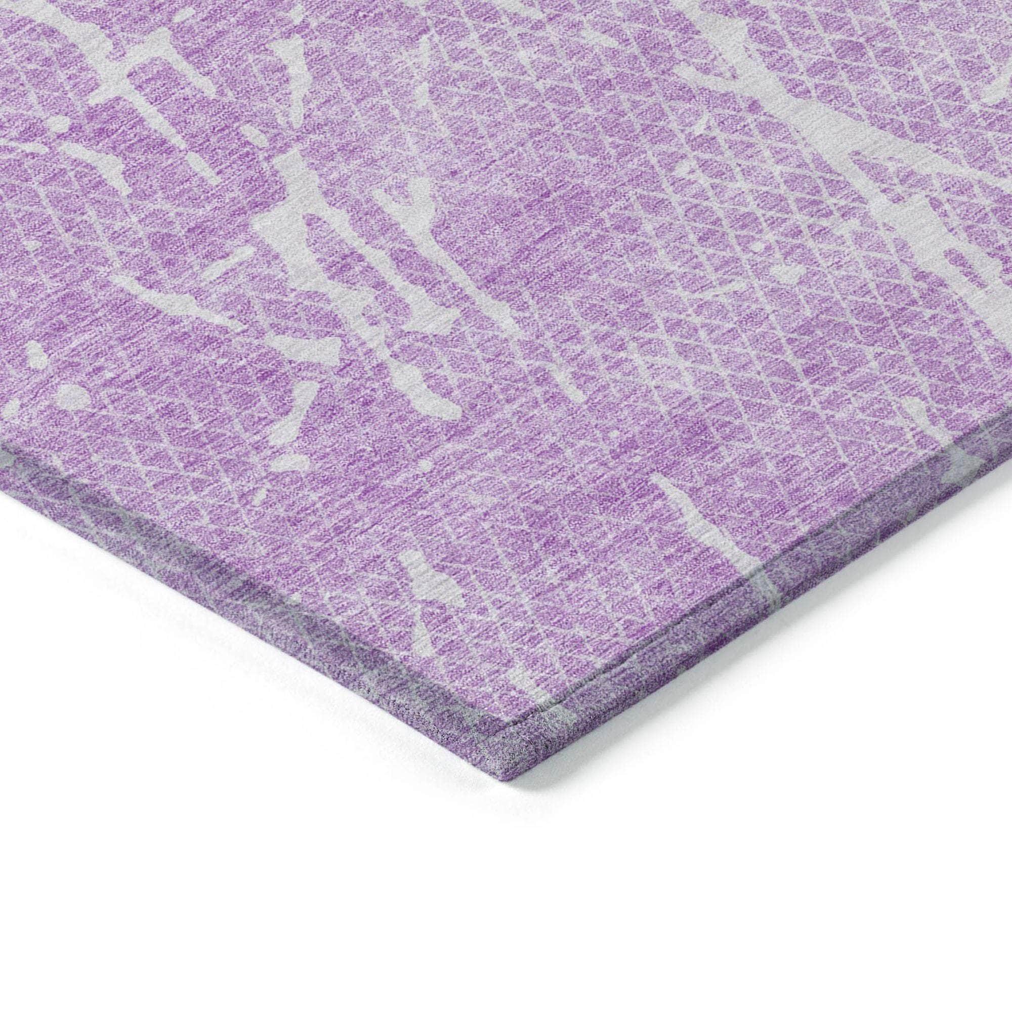 Machine Made ACN628 Lilac Purple Rugs