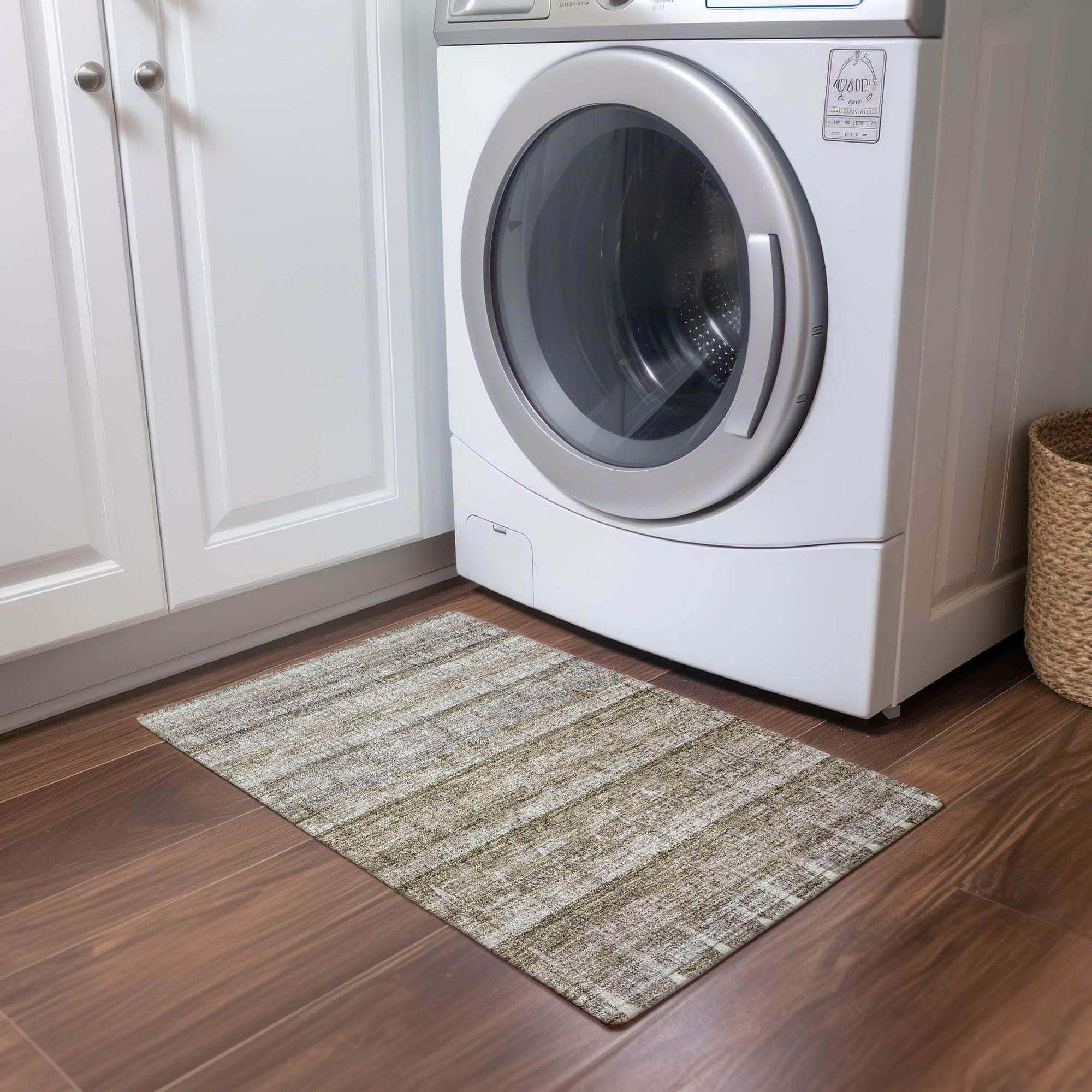 Machine Made ACN629 Taupe Brown Rugs
