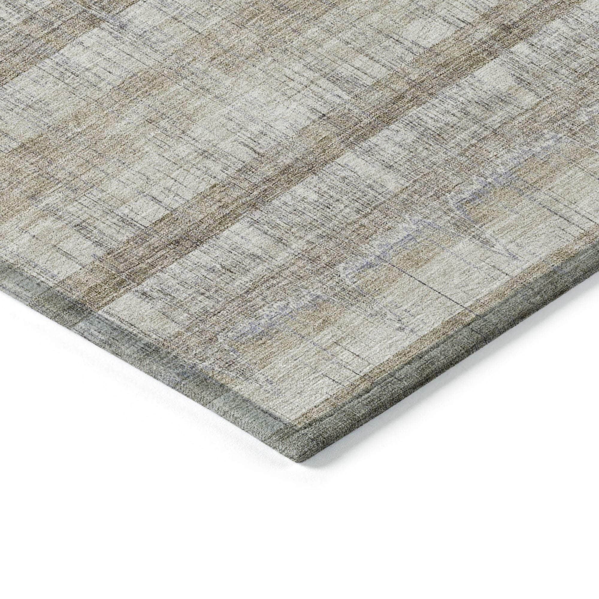 Machine Made ACN629 Taupe Brown Rugs