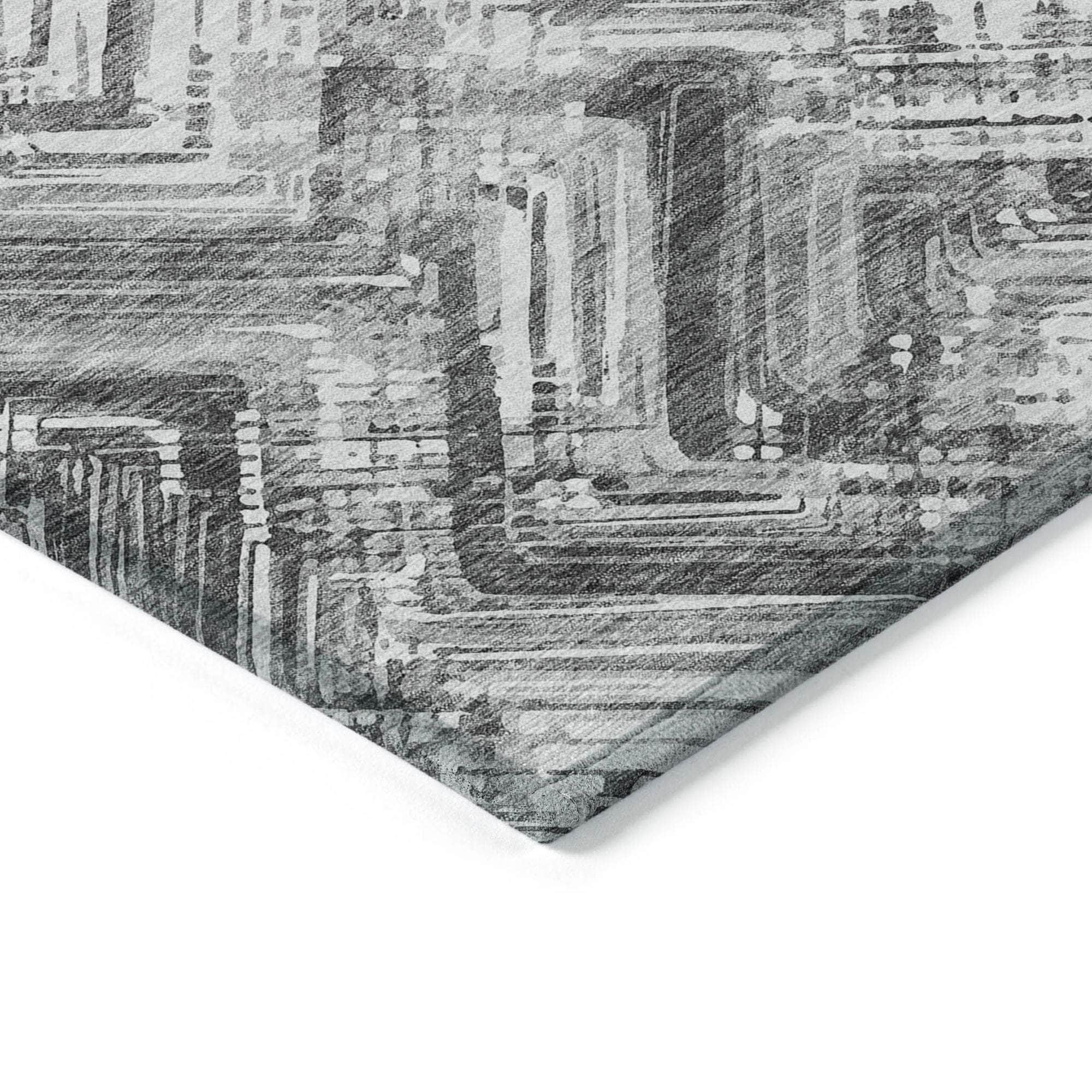 Machine Made ACN630 Gray Rugs