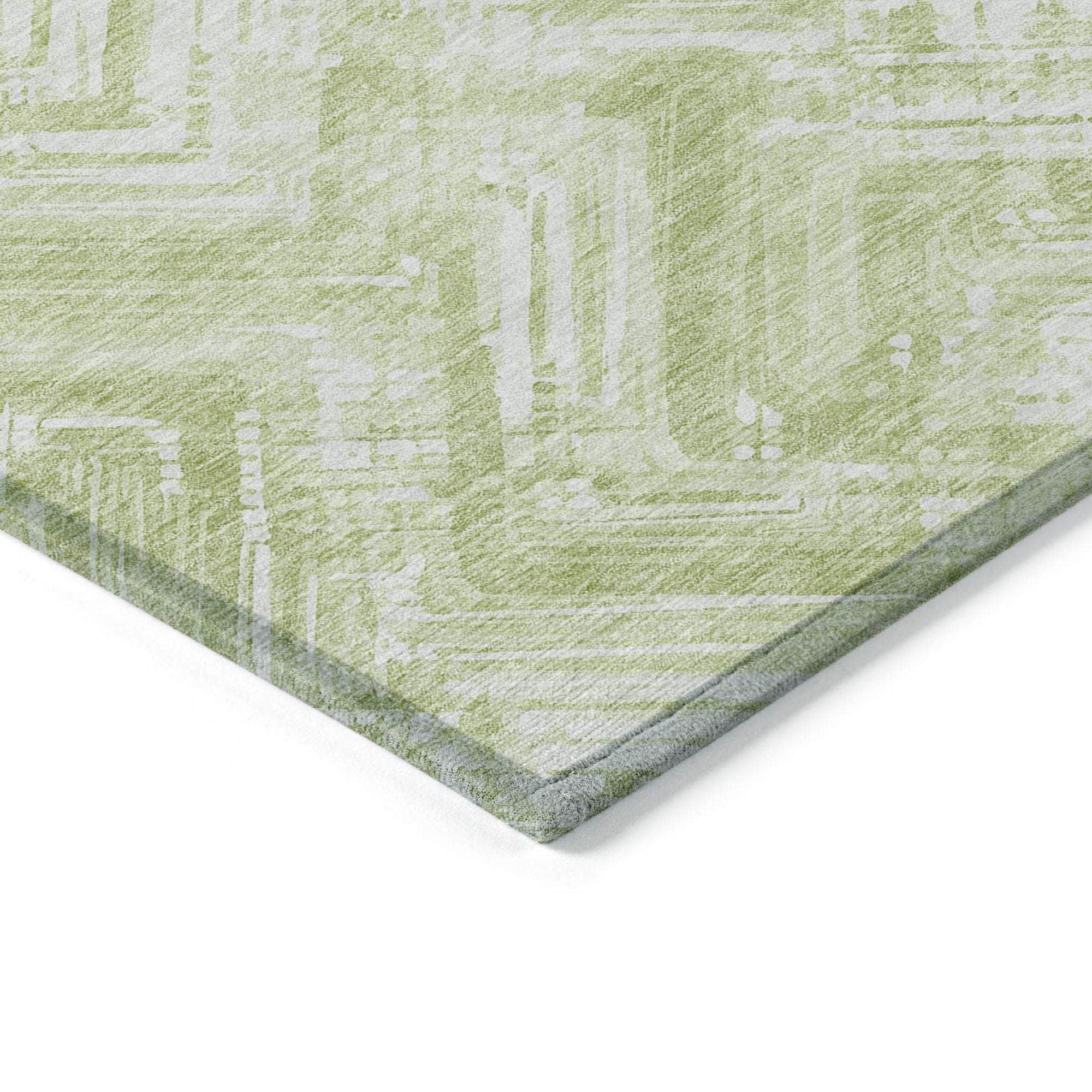 Machine Made ACN630 Green Rugs