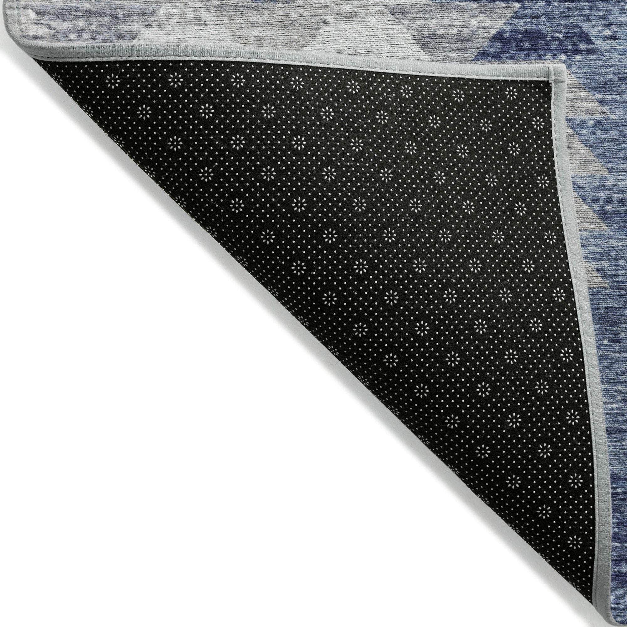 Machine Made ACN632 Blue Rugs