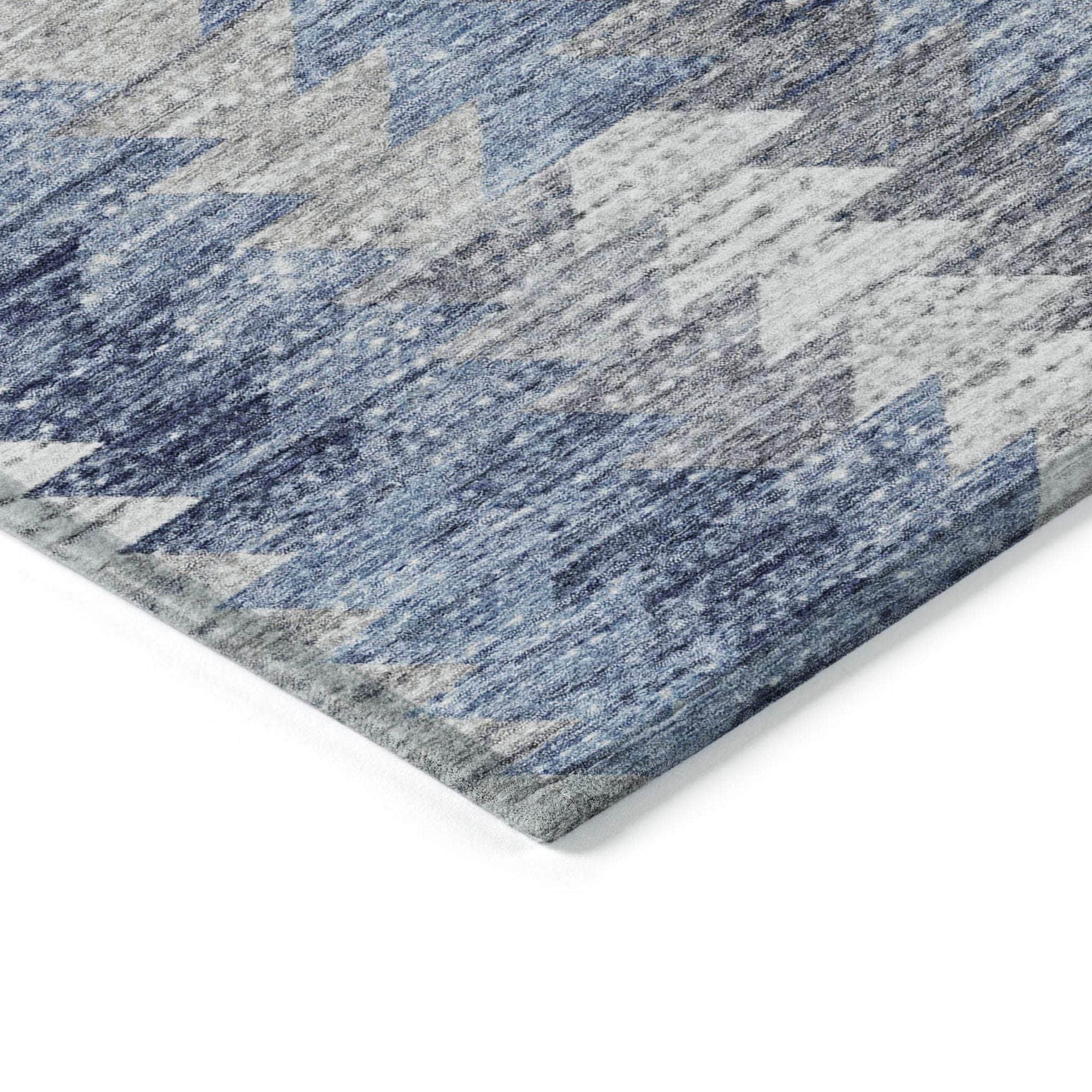 Machine Made ACN632 Blue Rugs