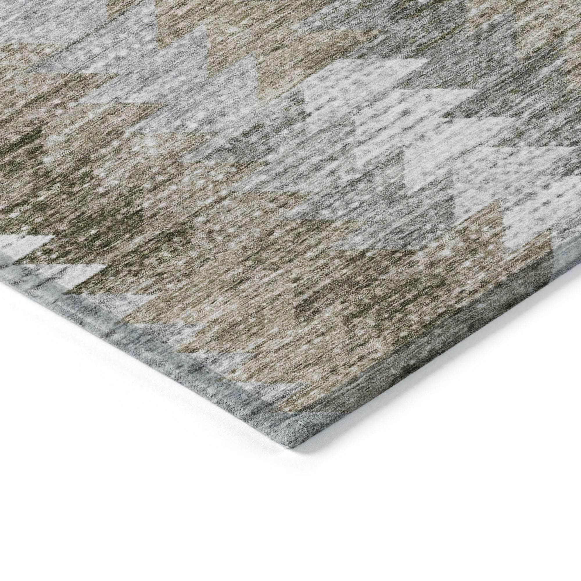 Machine Made ACN632 Brown Rugs