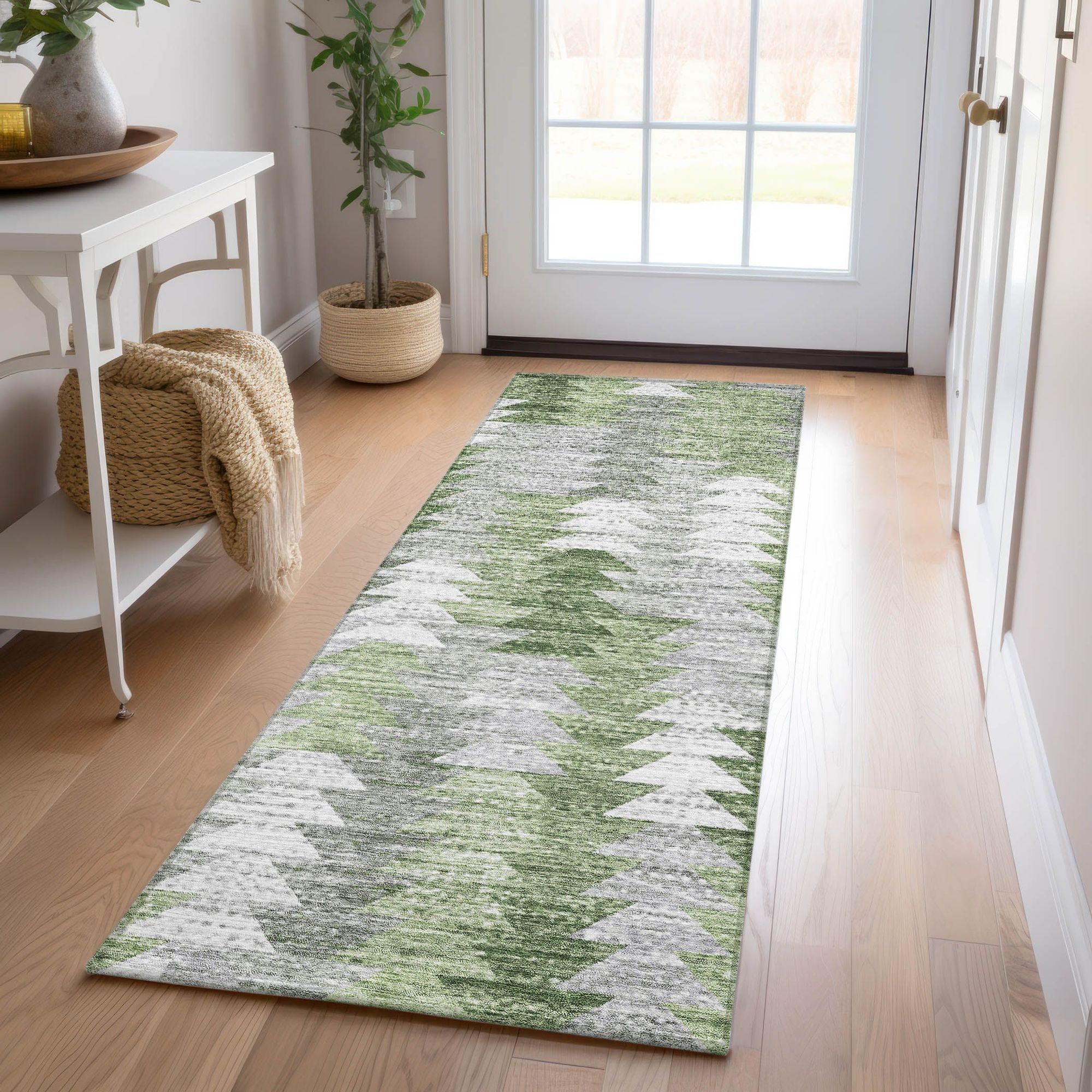Machine Made ACN632 Green Rugs
