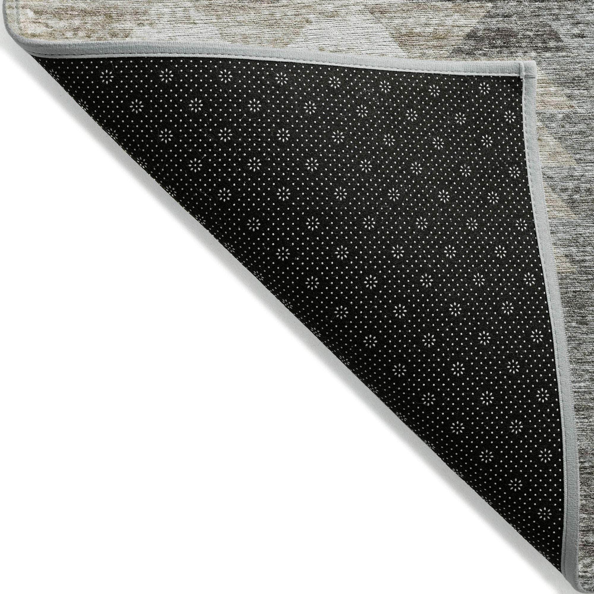 Machine Made ACN632 Taupe Brown Rugs
