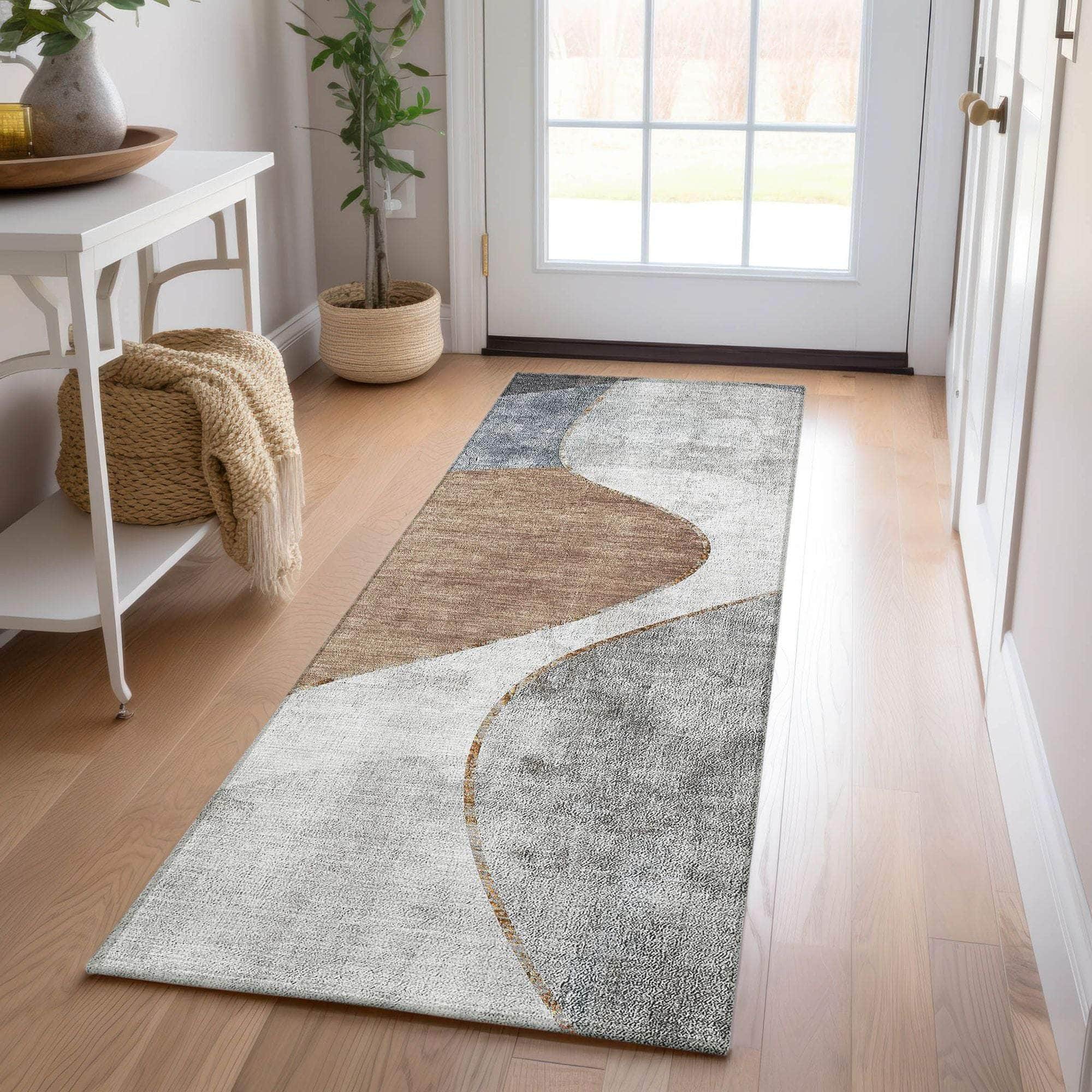 Machine Made ACN633 Gray Rugs