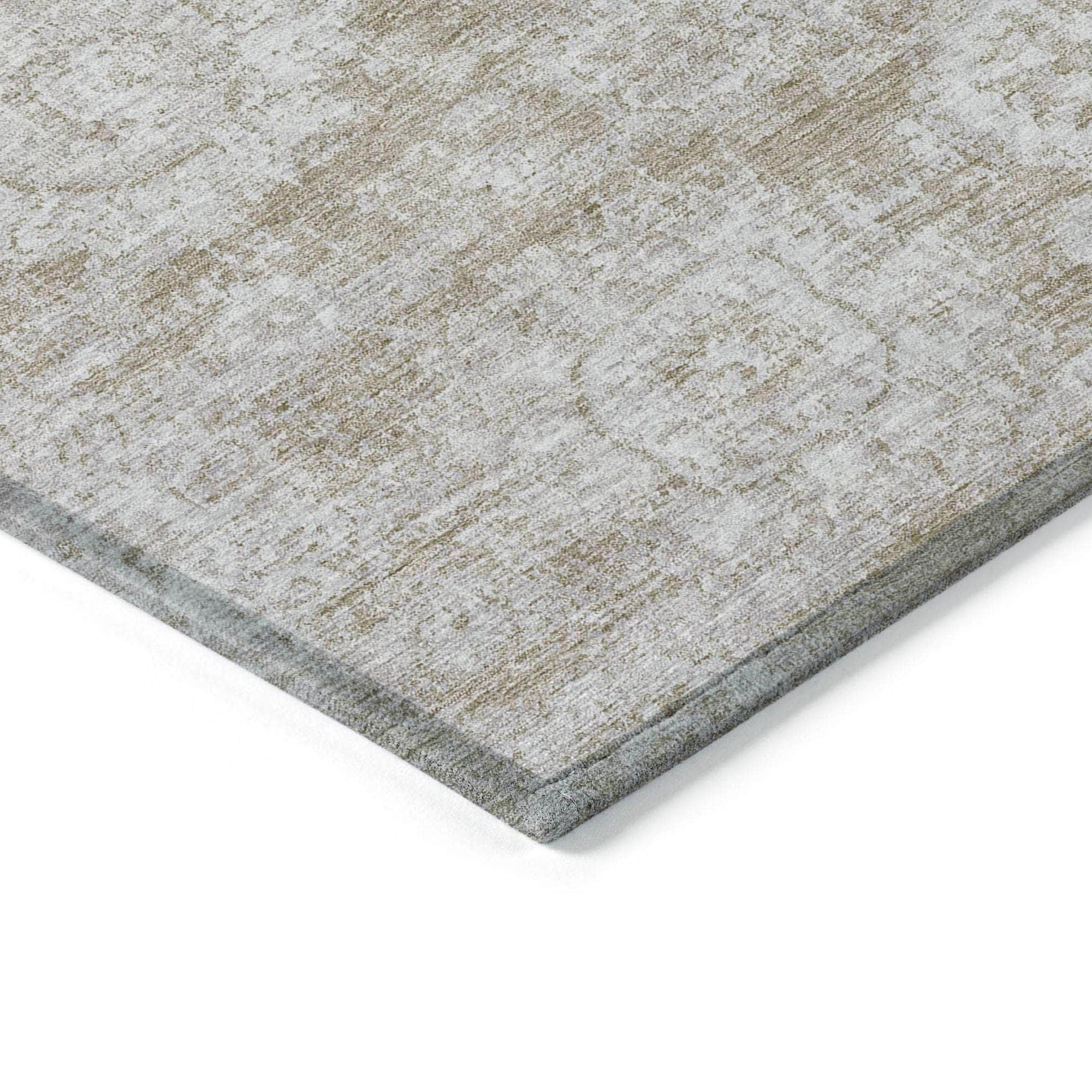 Machine Made ACN634 Beige Brown Rugs