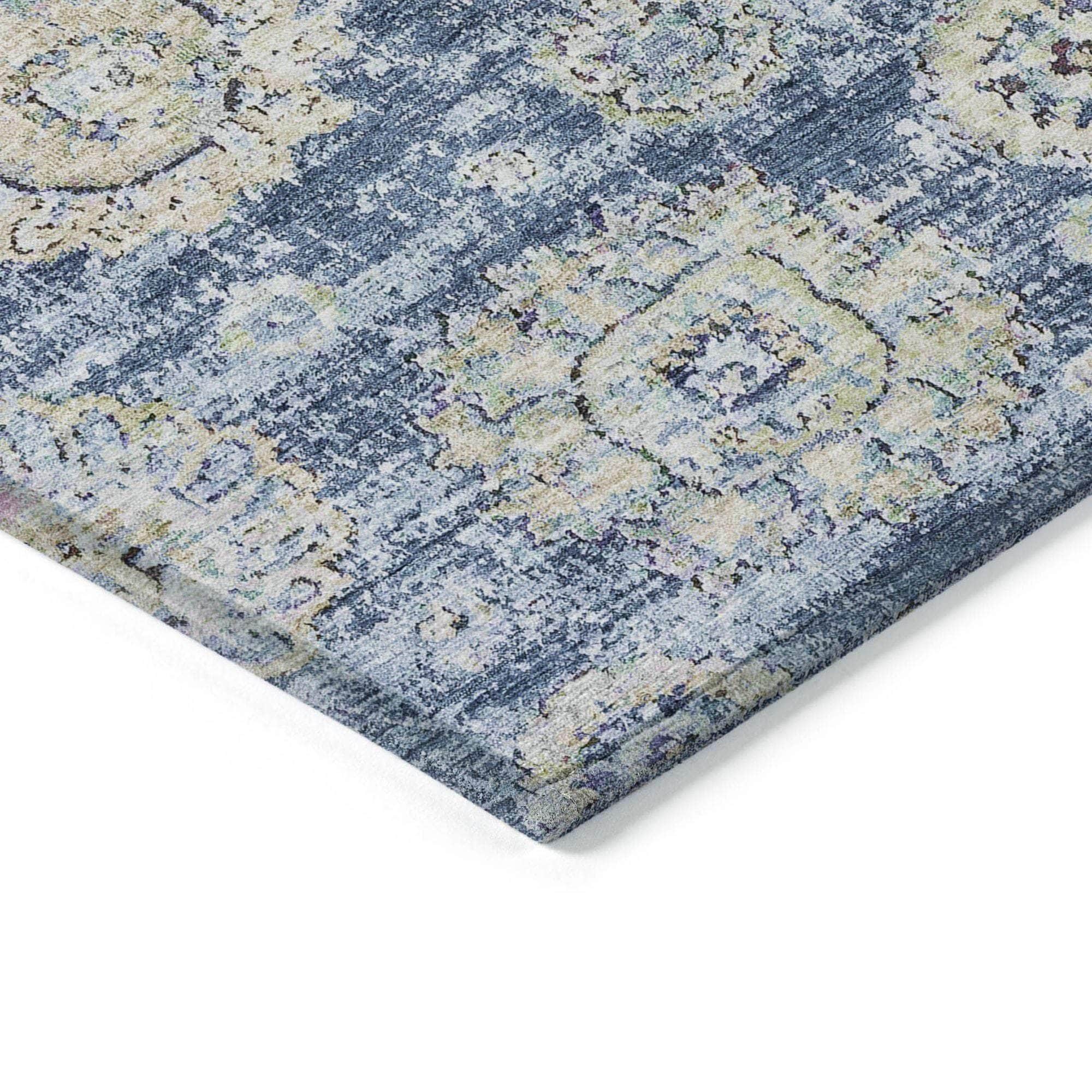 Machine Made ACN634 Blue Rugs