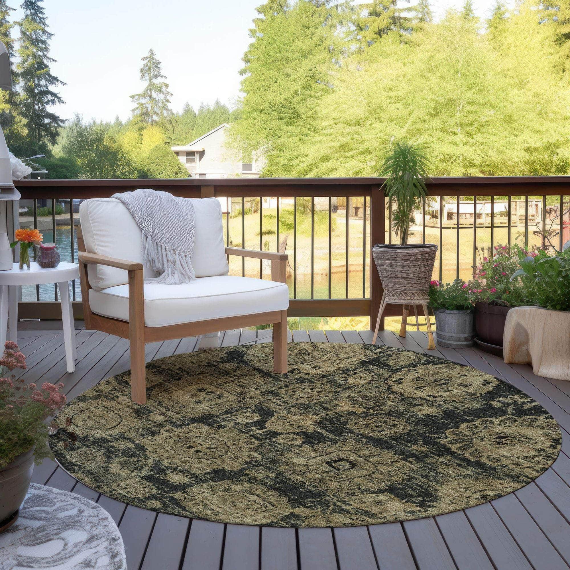 Machine Made ACN634 Charcoal Gray Rugs