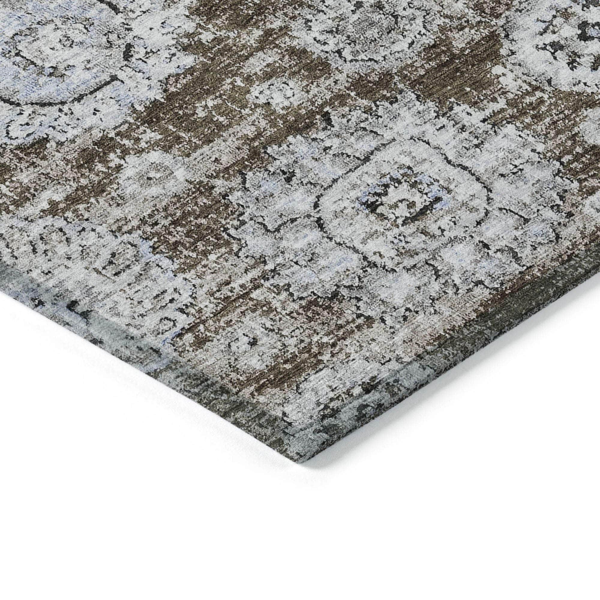 Machine Made ACN634 Chocolate Brown Rugs