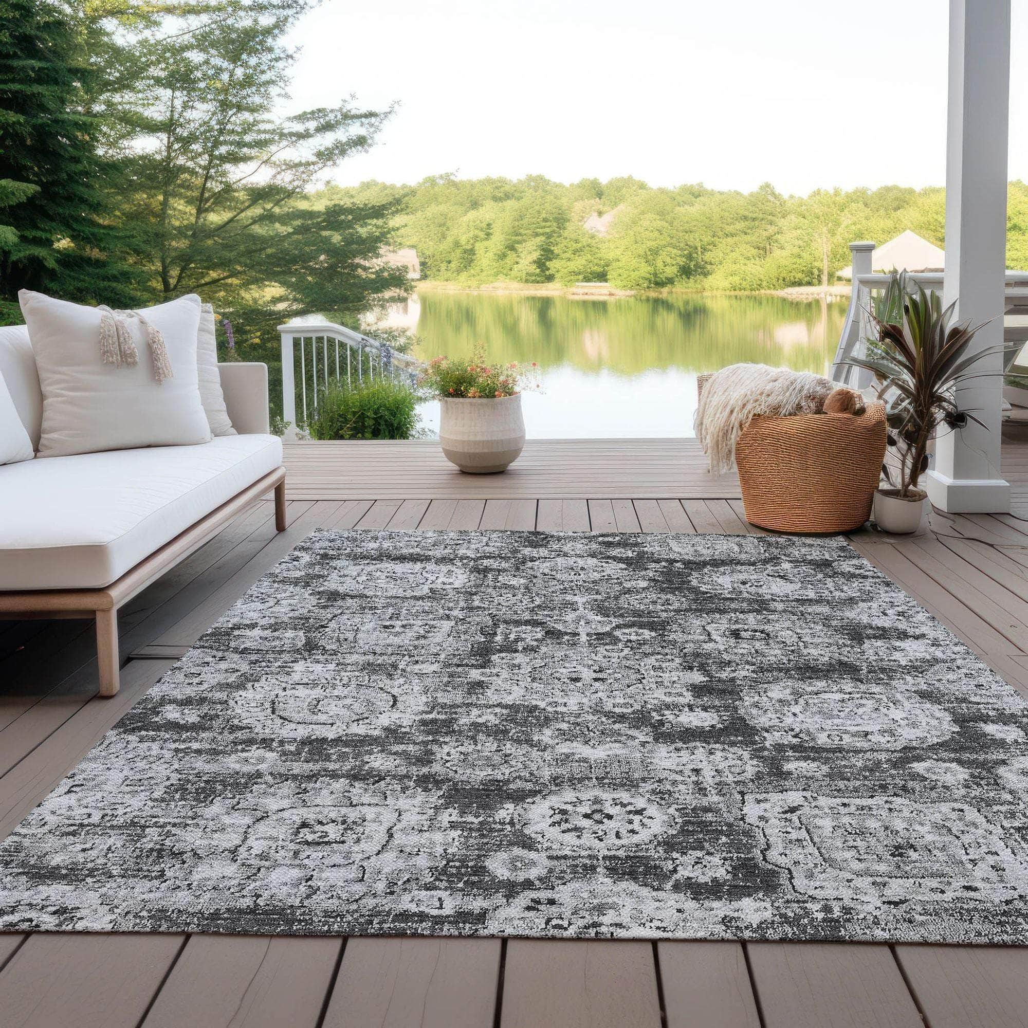 Machine Made ACN634 Gray Rugs