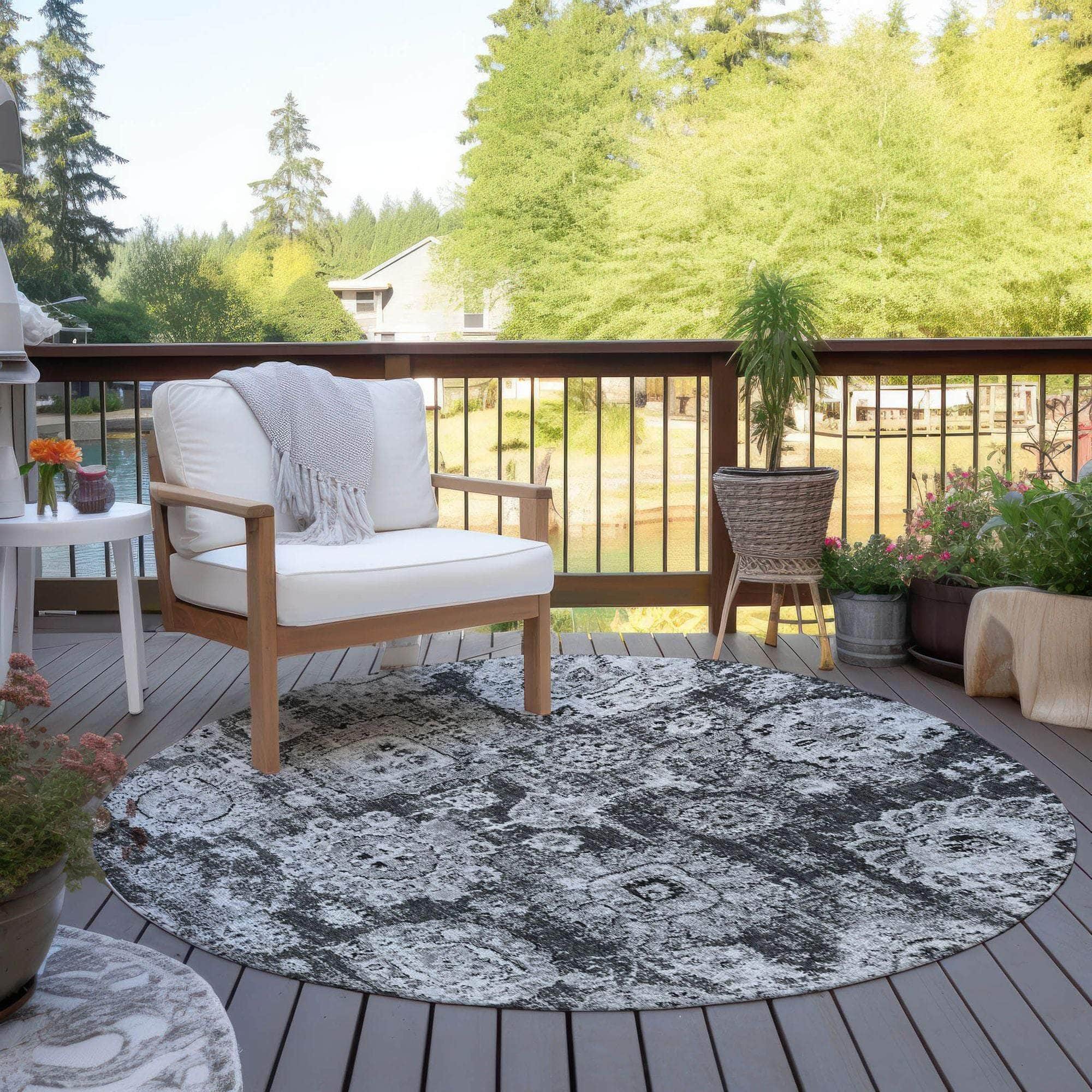 Machine Made ACN634 Gray Rugs