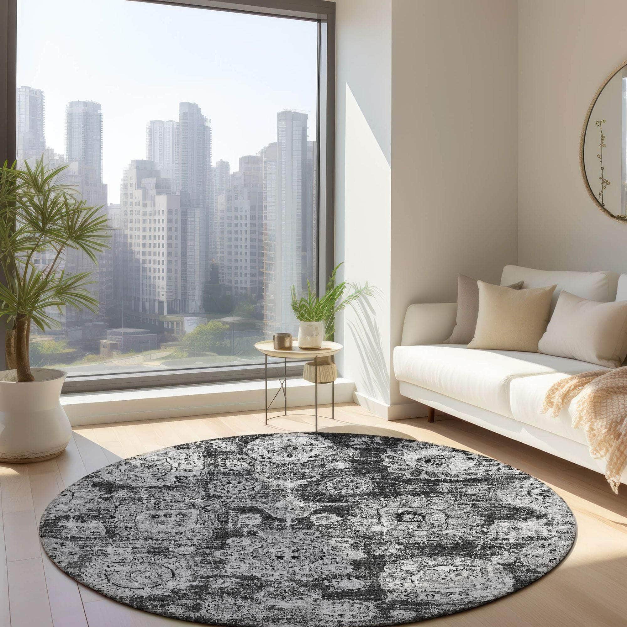 Machine Made ACN634 Gray Rugs