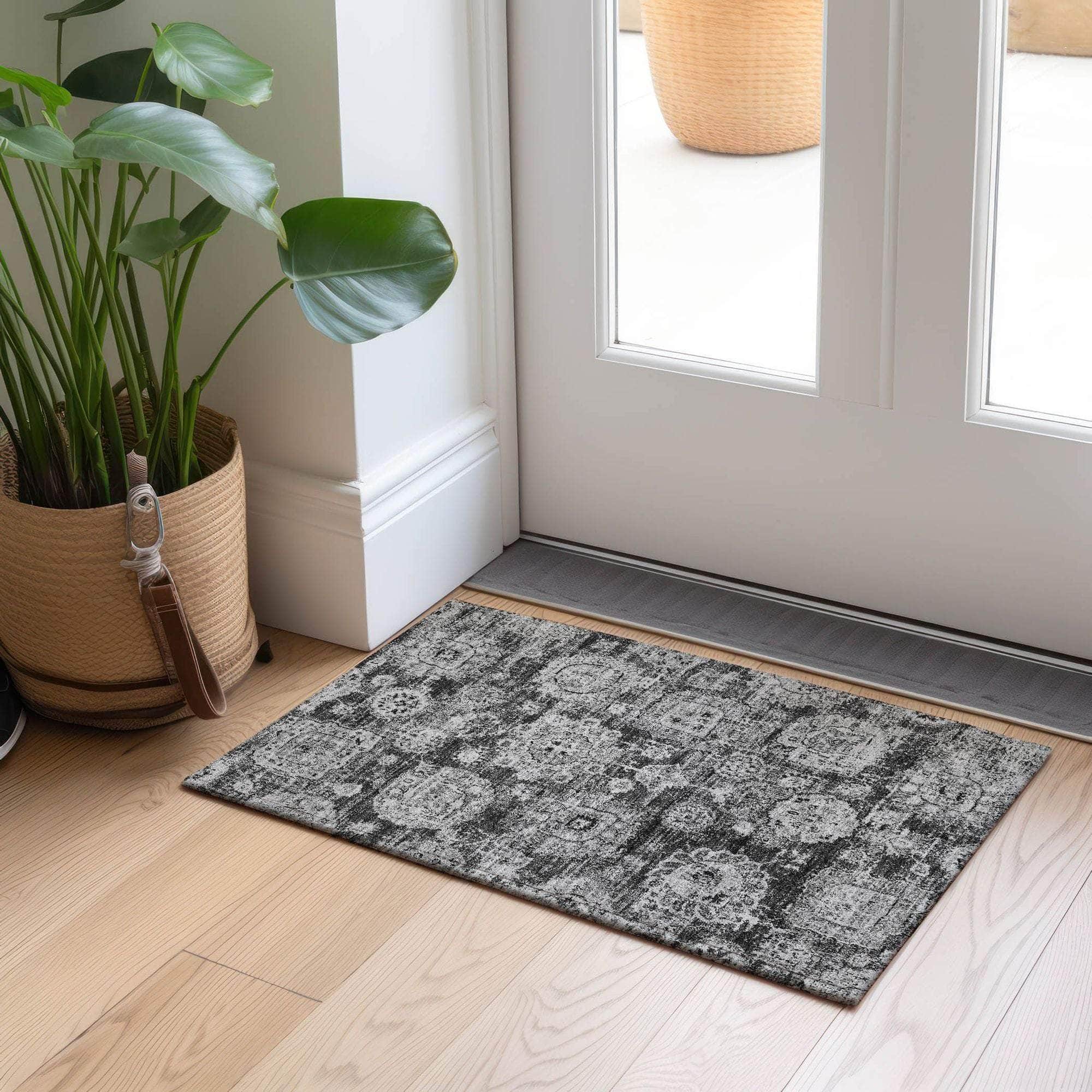 Machine Made ACN634 Gray Rugs
