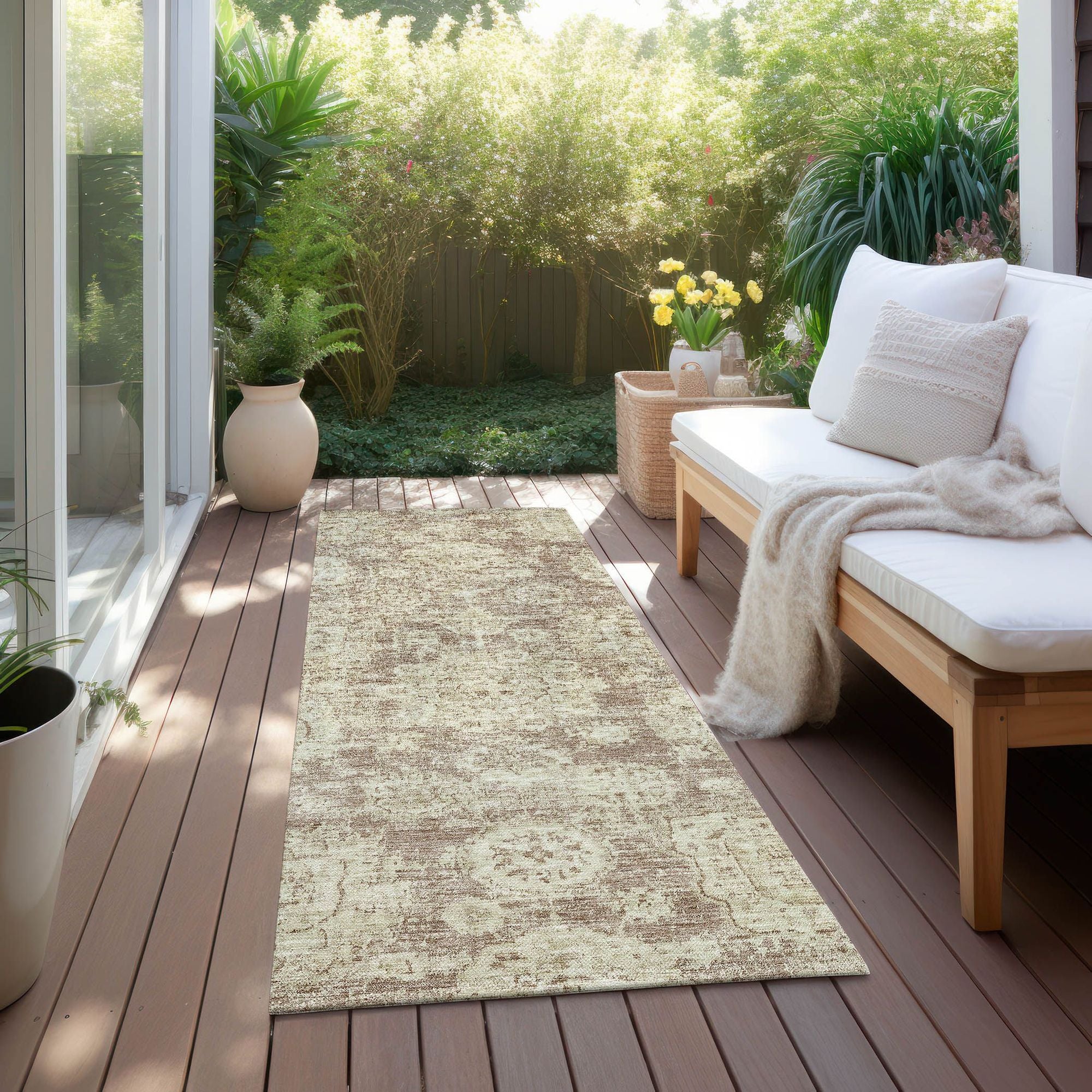 Machine Made ACN634 Mocha Brown Rugs