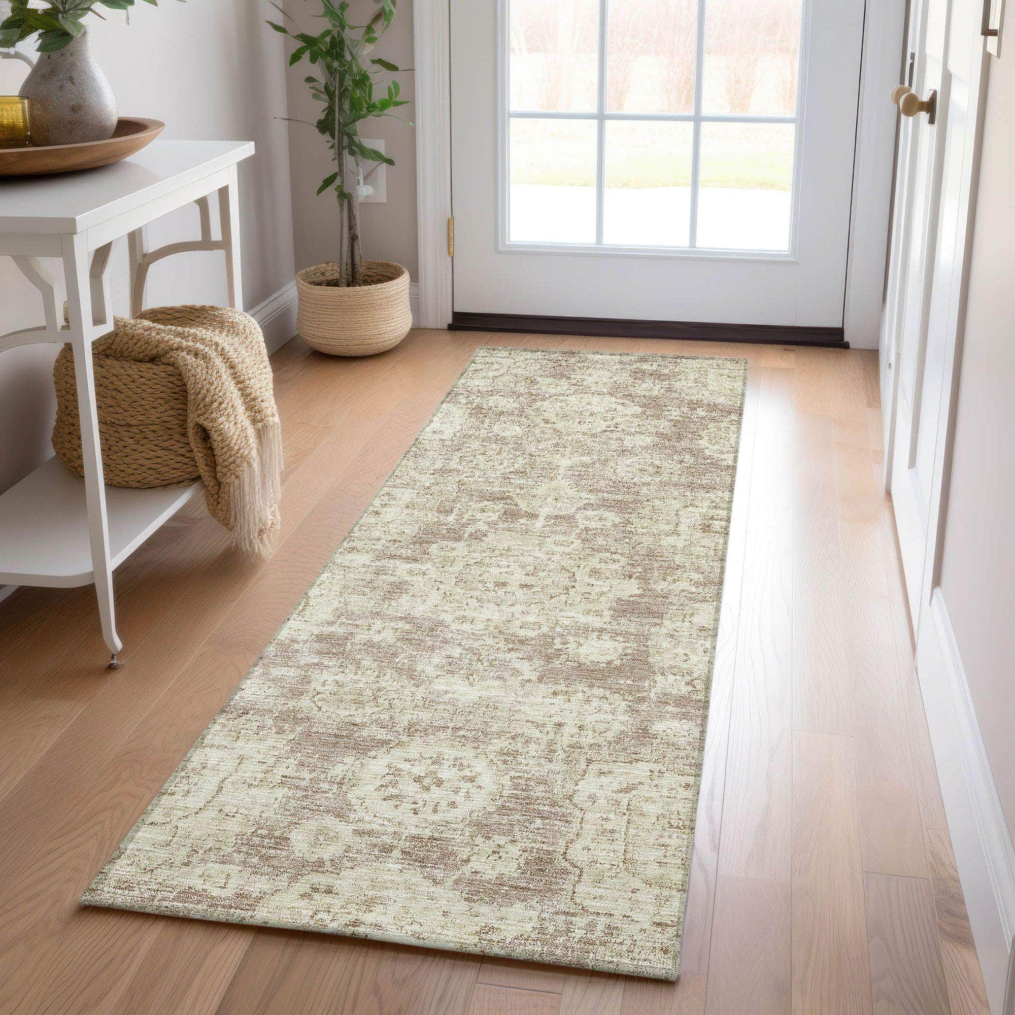 Machine Made ACN634 Mocha Brown Rugs