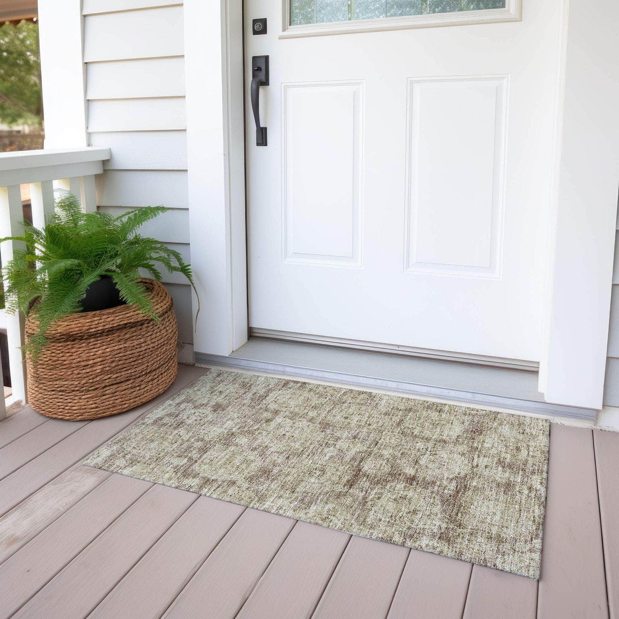 Machine Made ACN634 Mocha Brown Rugs