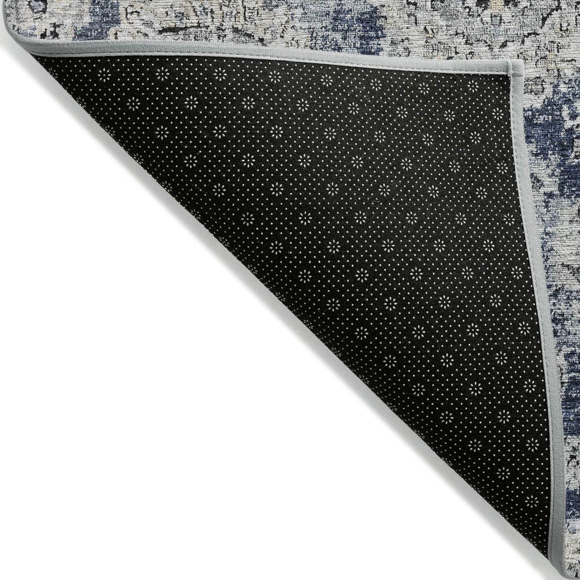 Machine Made ACN634 Navy Blue Rugs