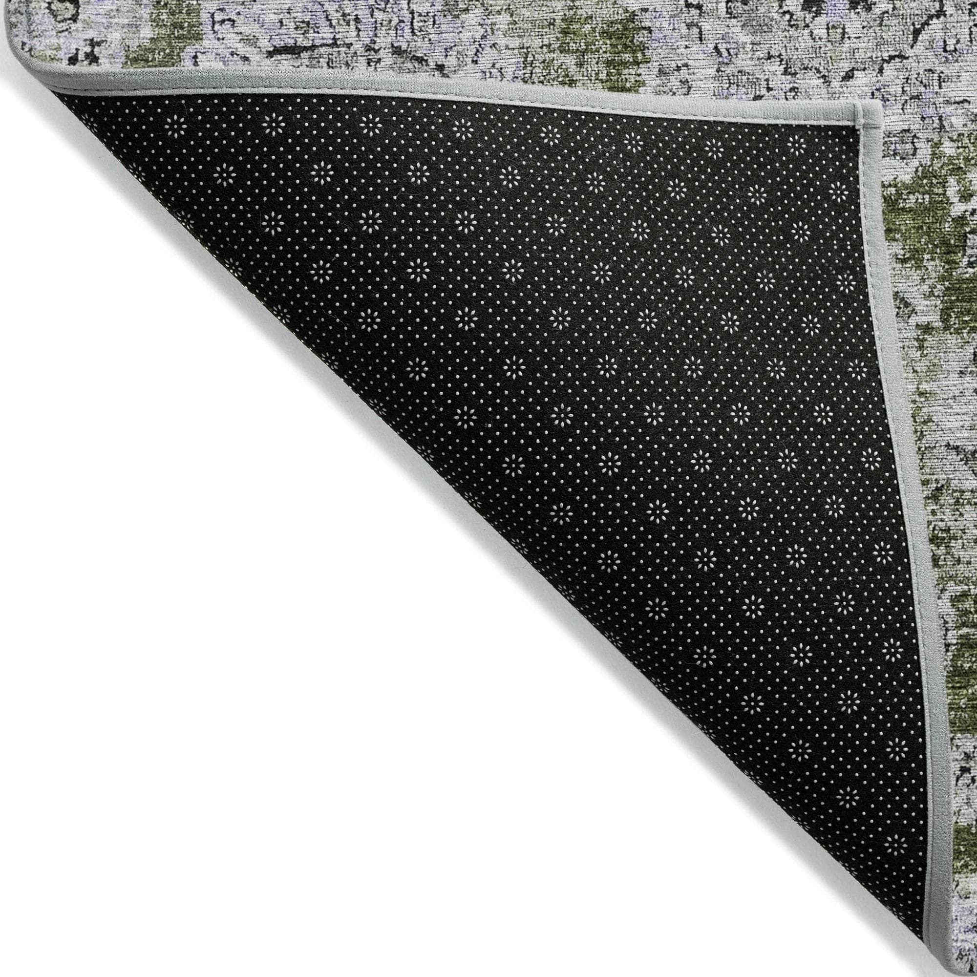 Machine Made ACN634 Olive Green Rugs