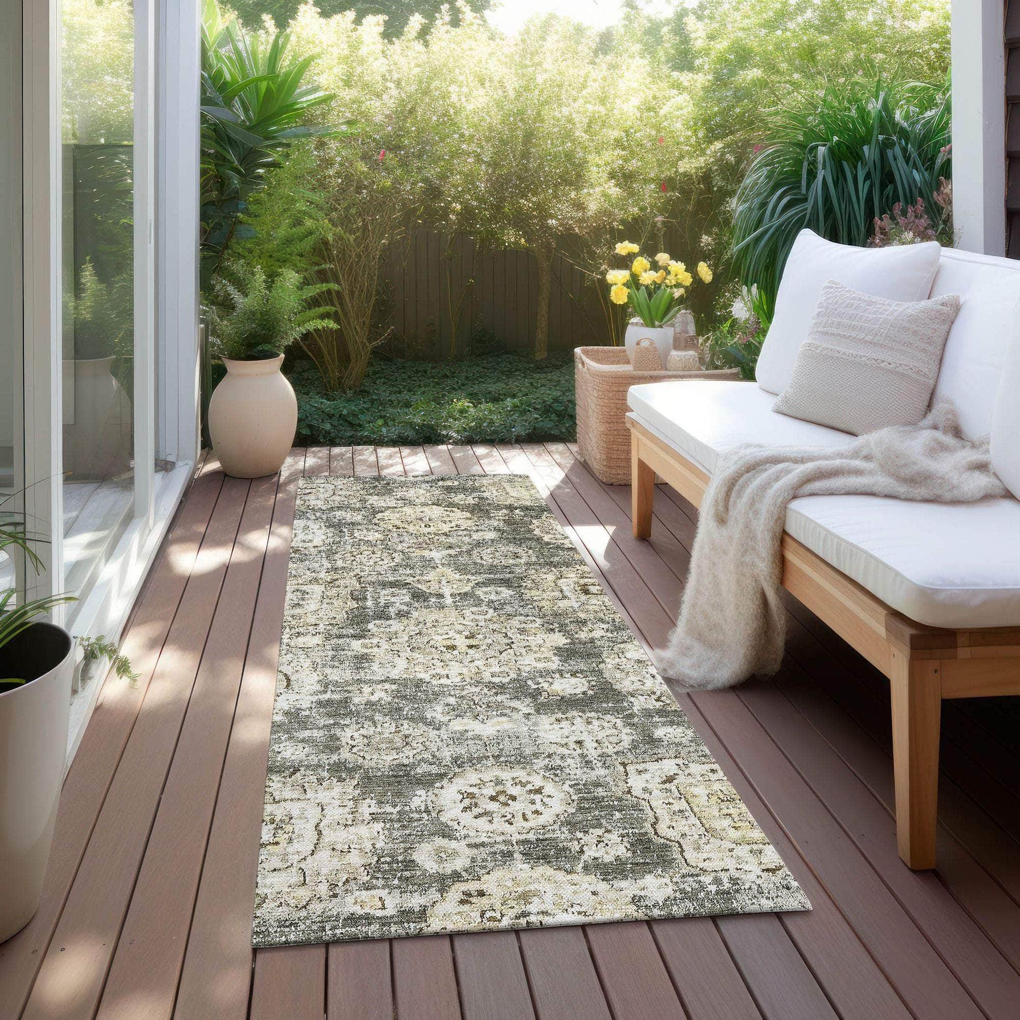Machine Made ACN634 Taupe Brown Rugs