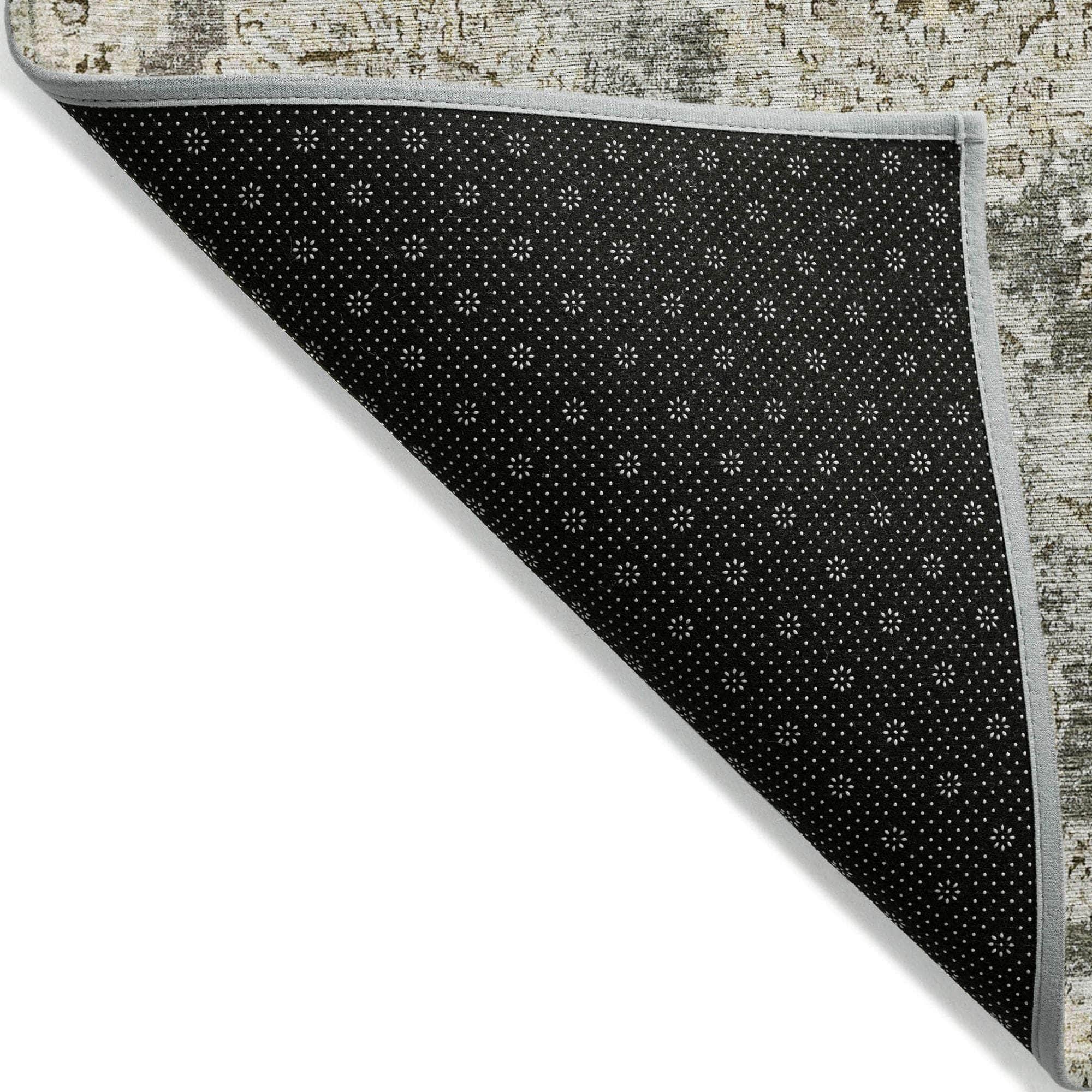 Machine Made ACN634 Taupe Brown Rugs