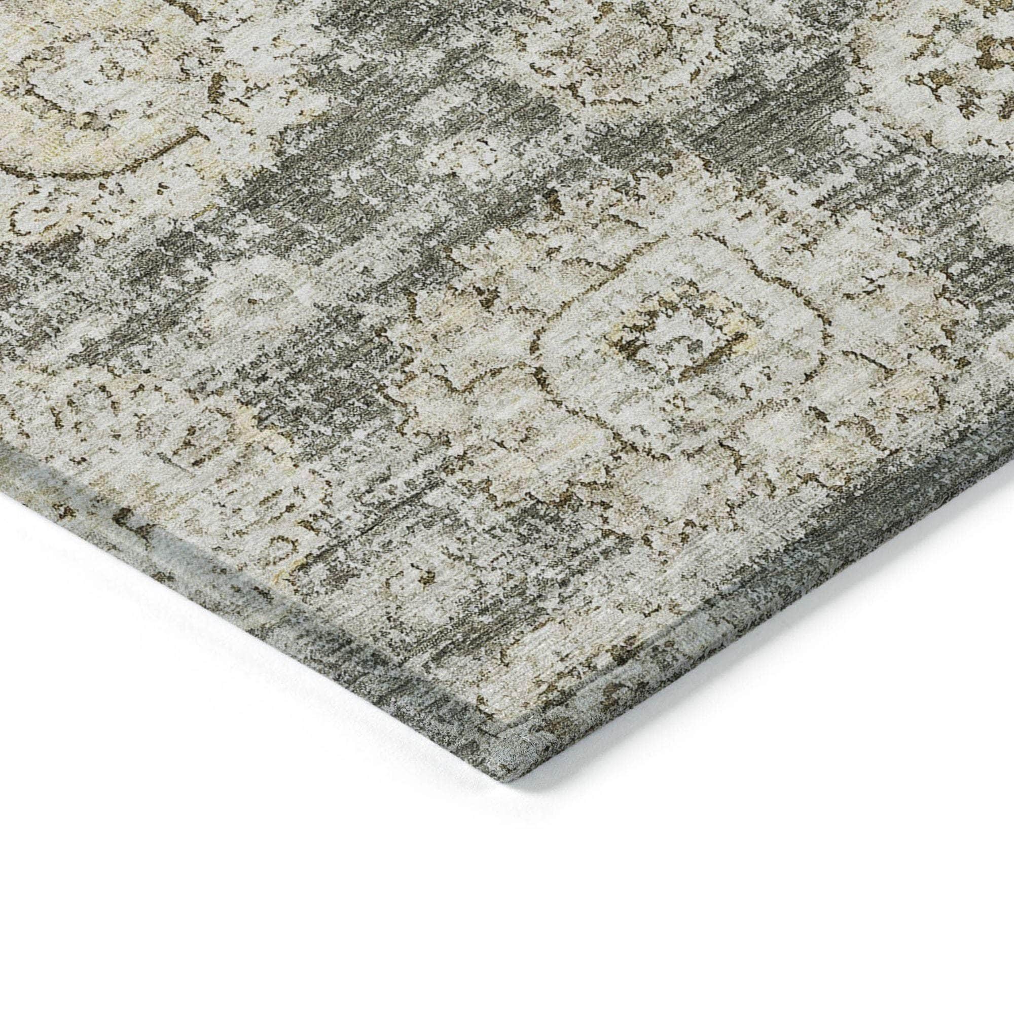 Machine Made ACN634 Taupe Brown Rugs