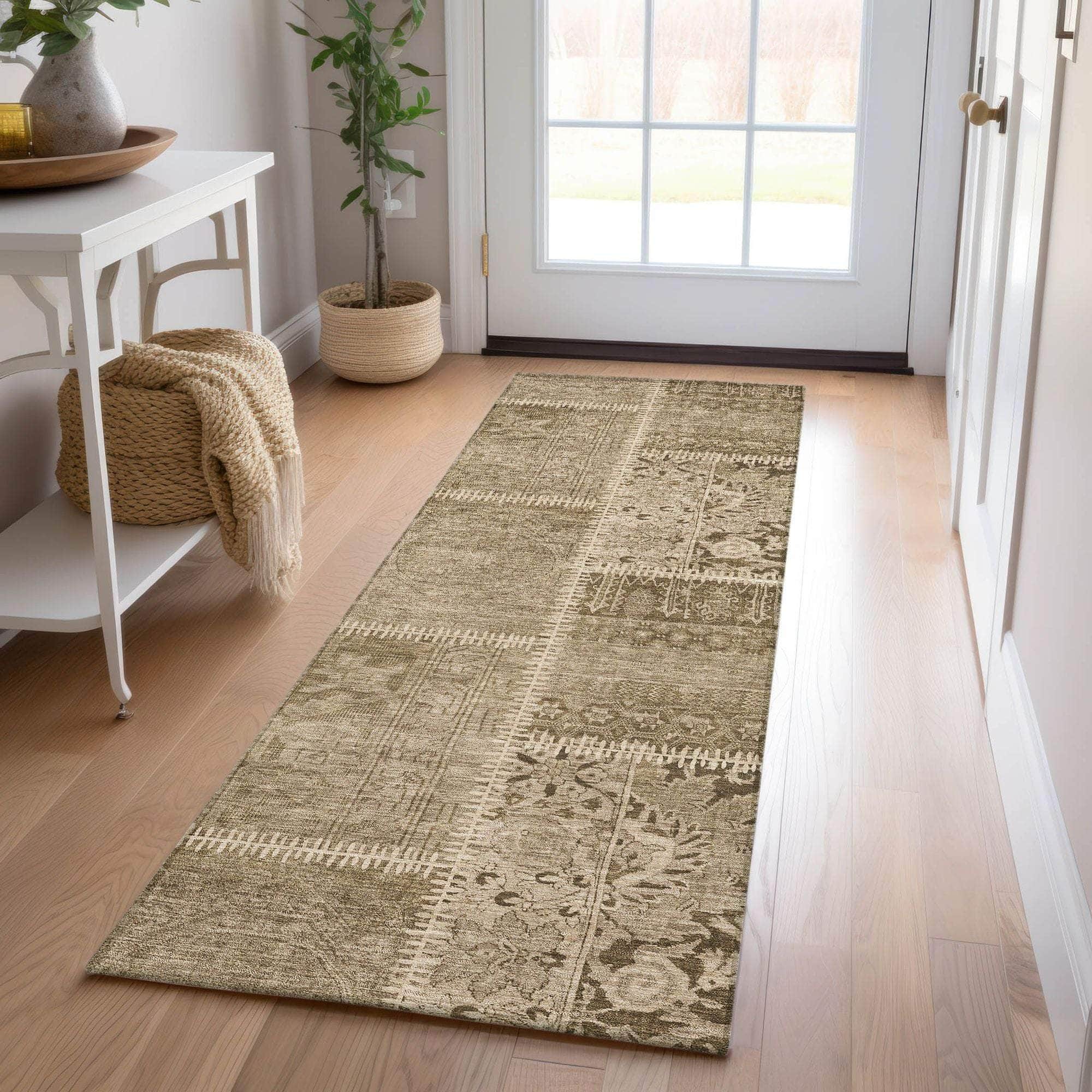 Machine Made ACN635 Brown Rugs