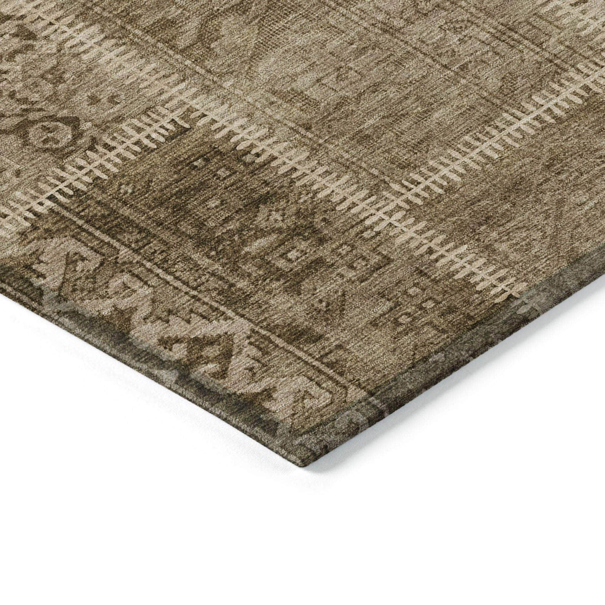 Machine Made ACN635 Brown Rugs
