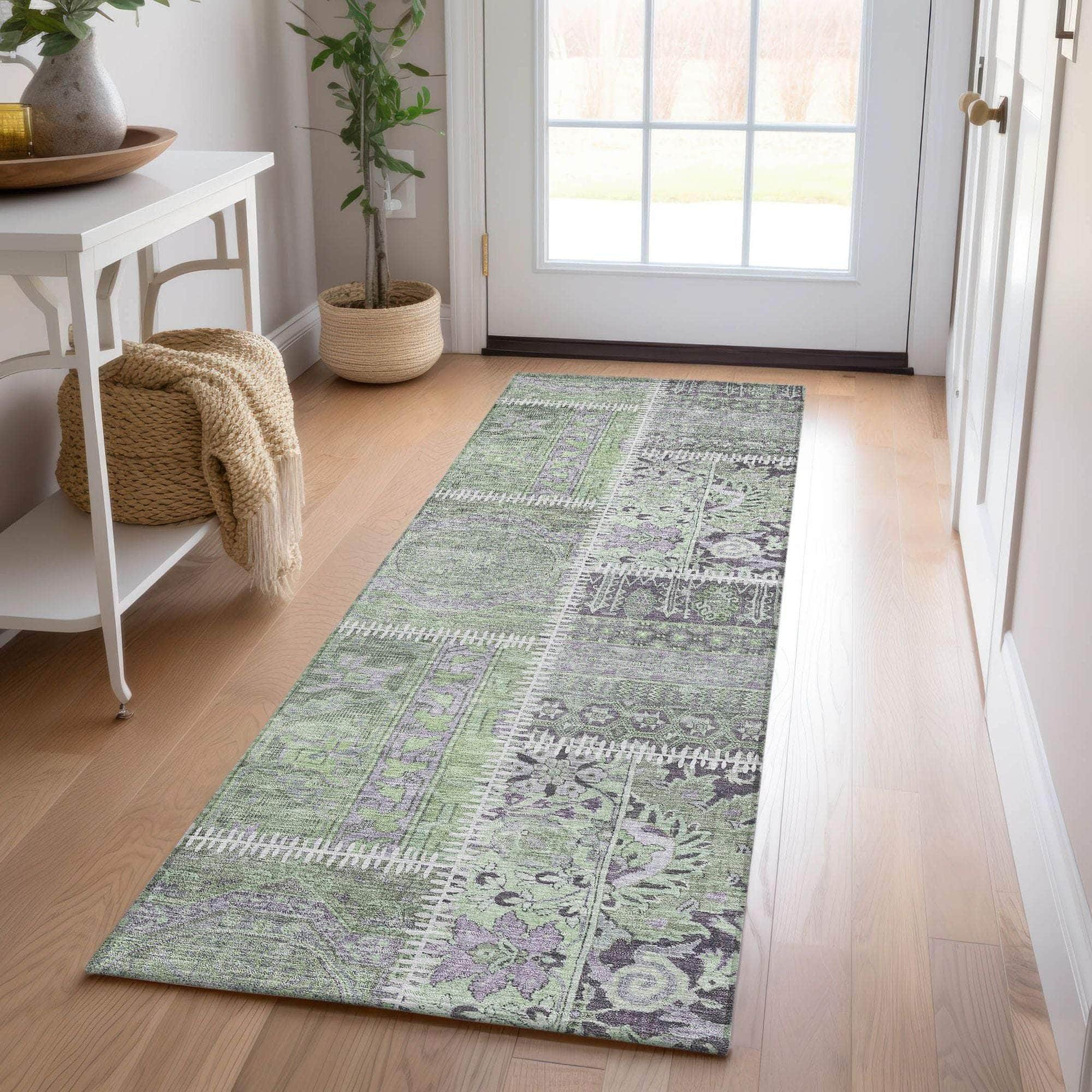 Machine Made ACN635 Green Rugs