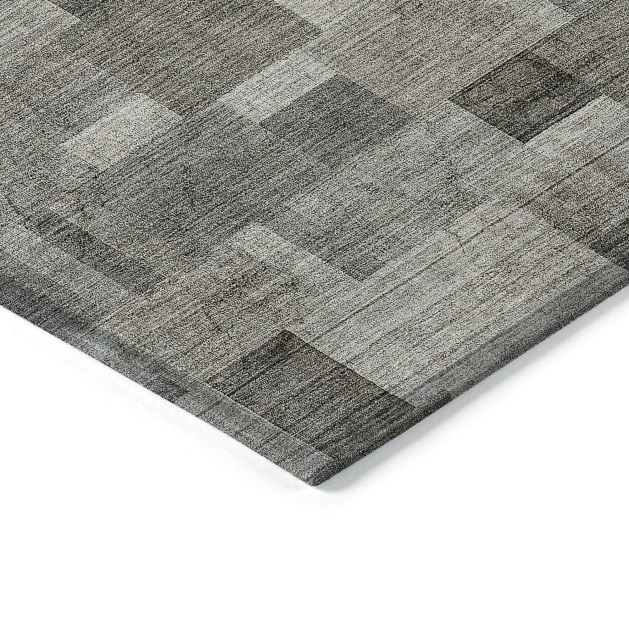 Machine Made ACN639 Taupe Brown Rugs