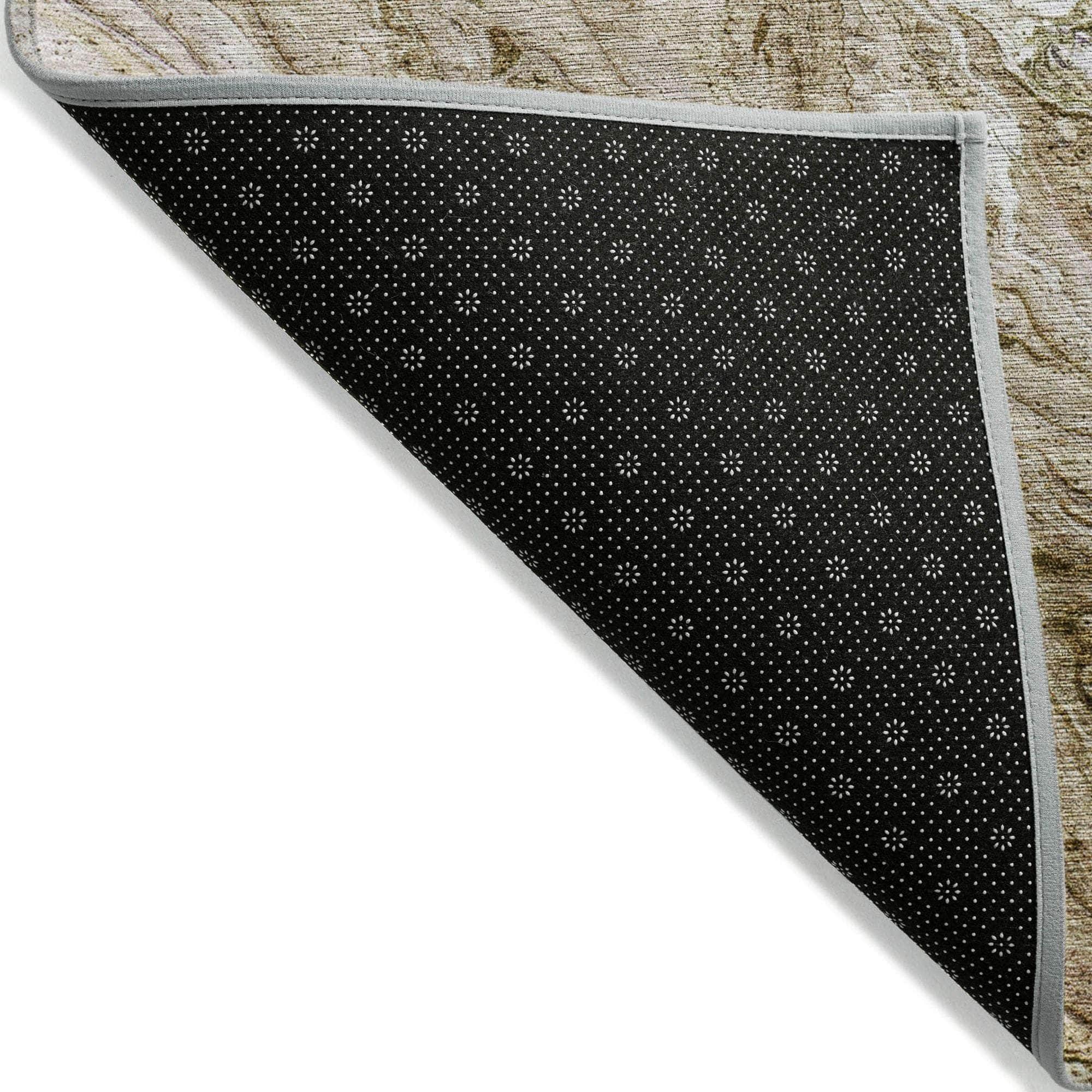 Machine Made ACN640 Brown Rugs
