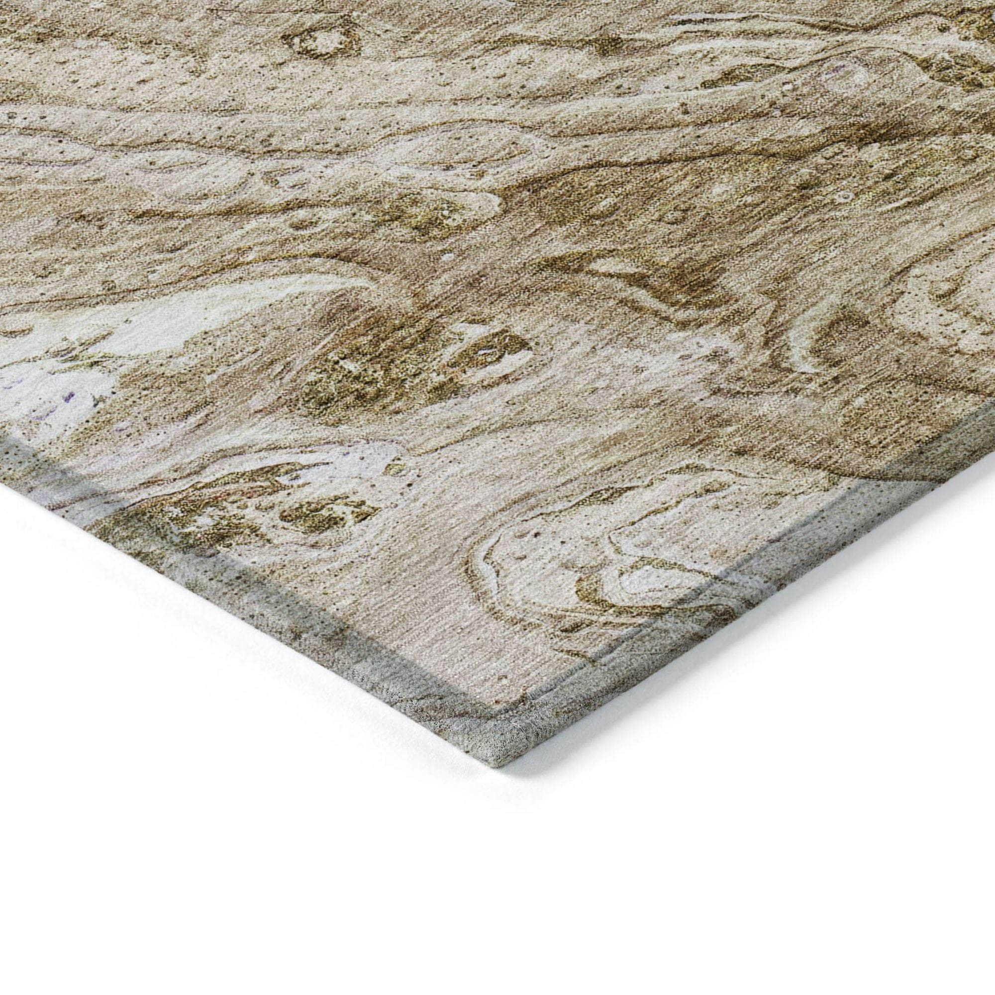 Machine Made ACN640 Brown Rugs