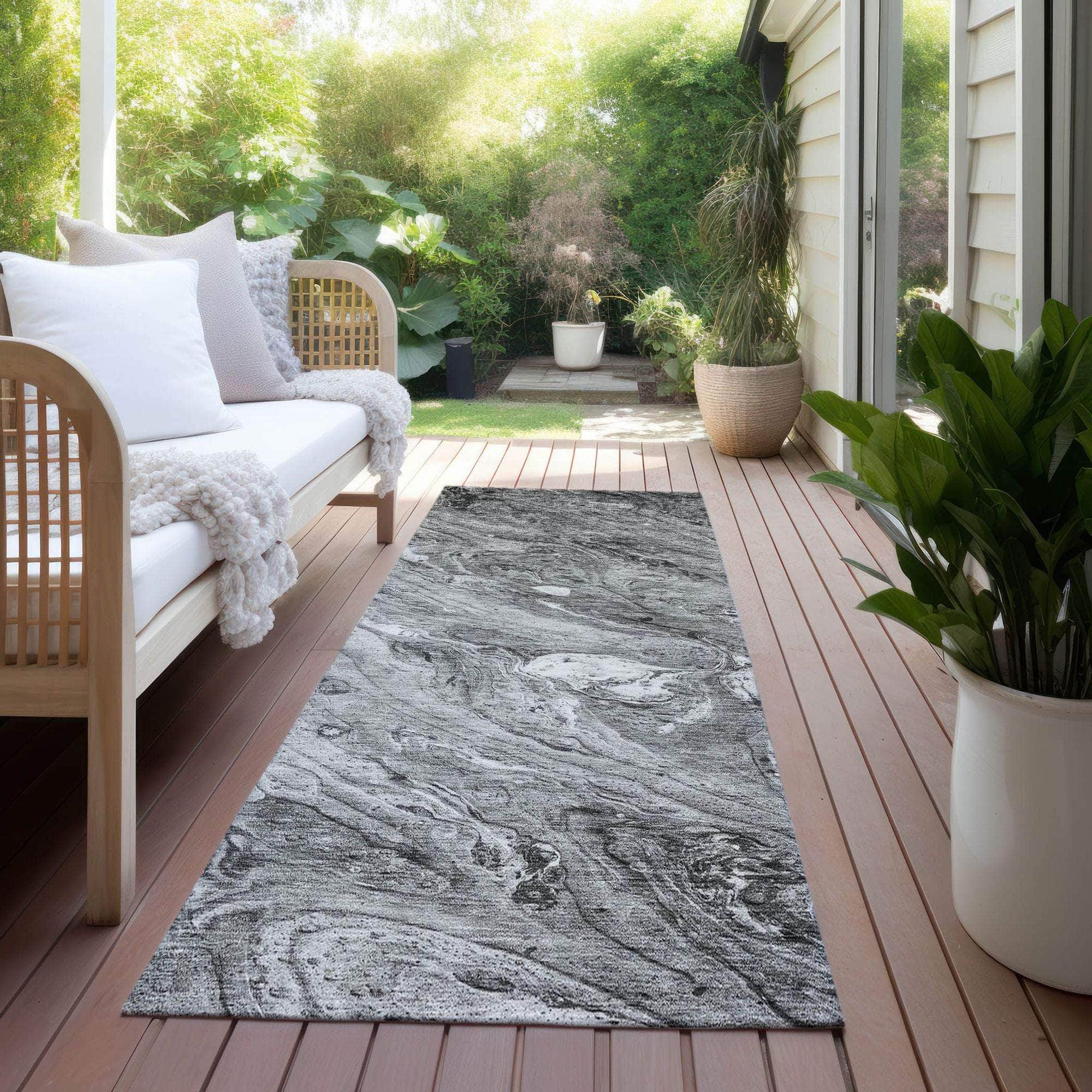 Machine Made ACN640 Gray Rugs