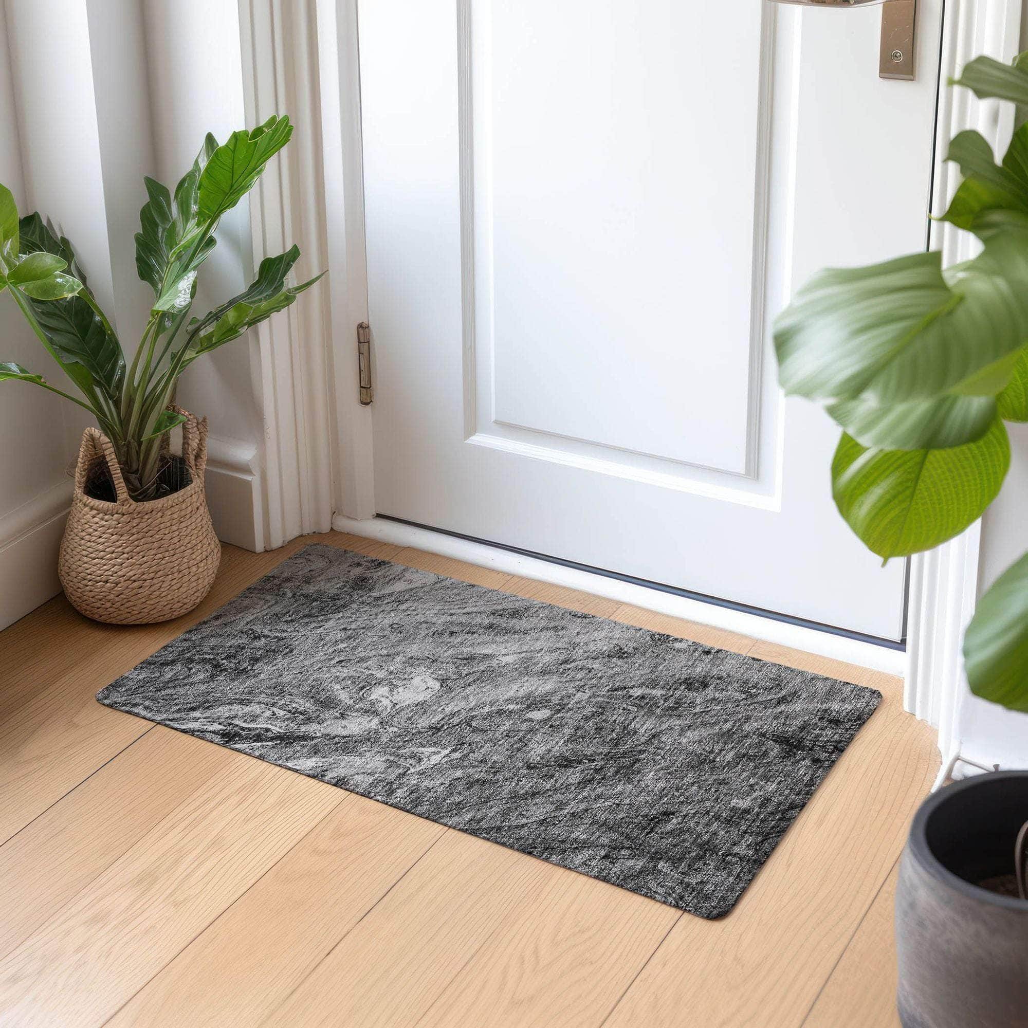 Machine Made ACN640 Gray Rugs