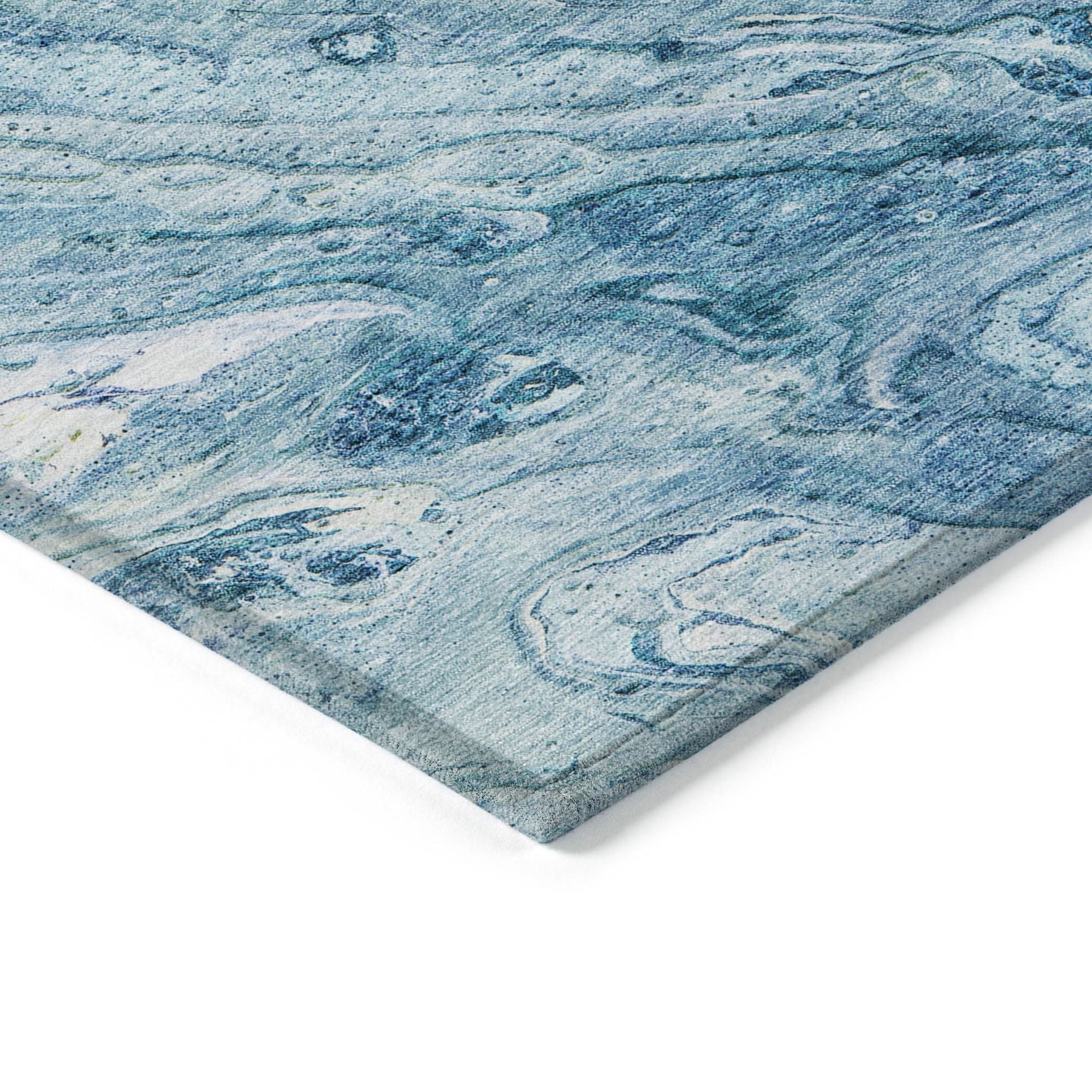 Machine Made ACN640 Sky Blue Rugs