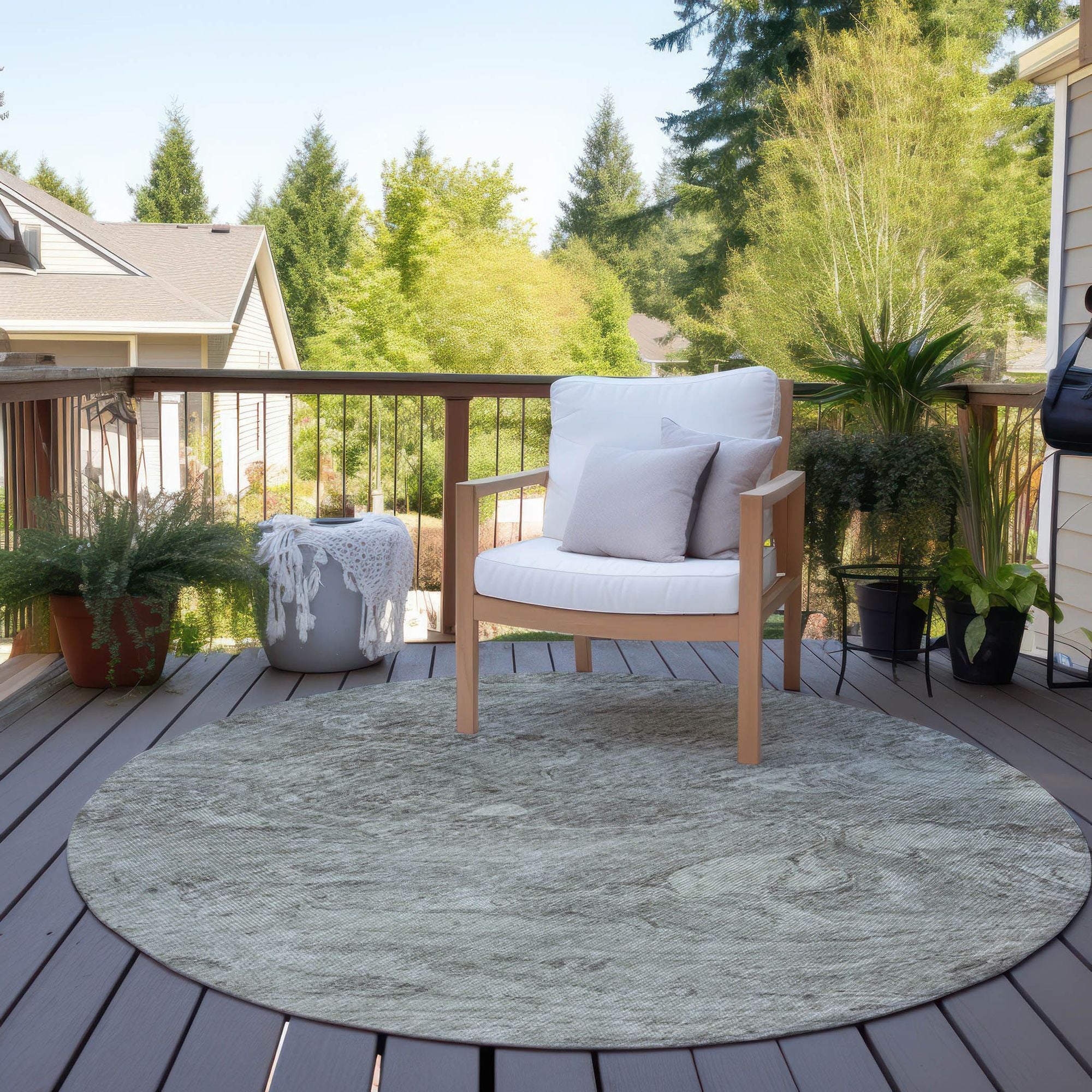 Machine Made ACN640 Taupe Brown Rugs