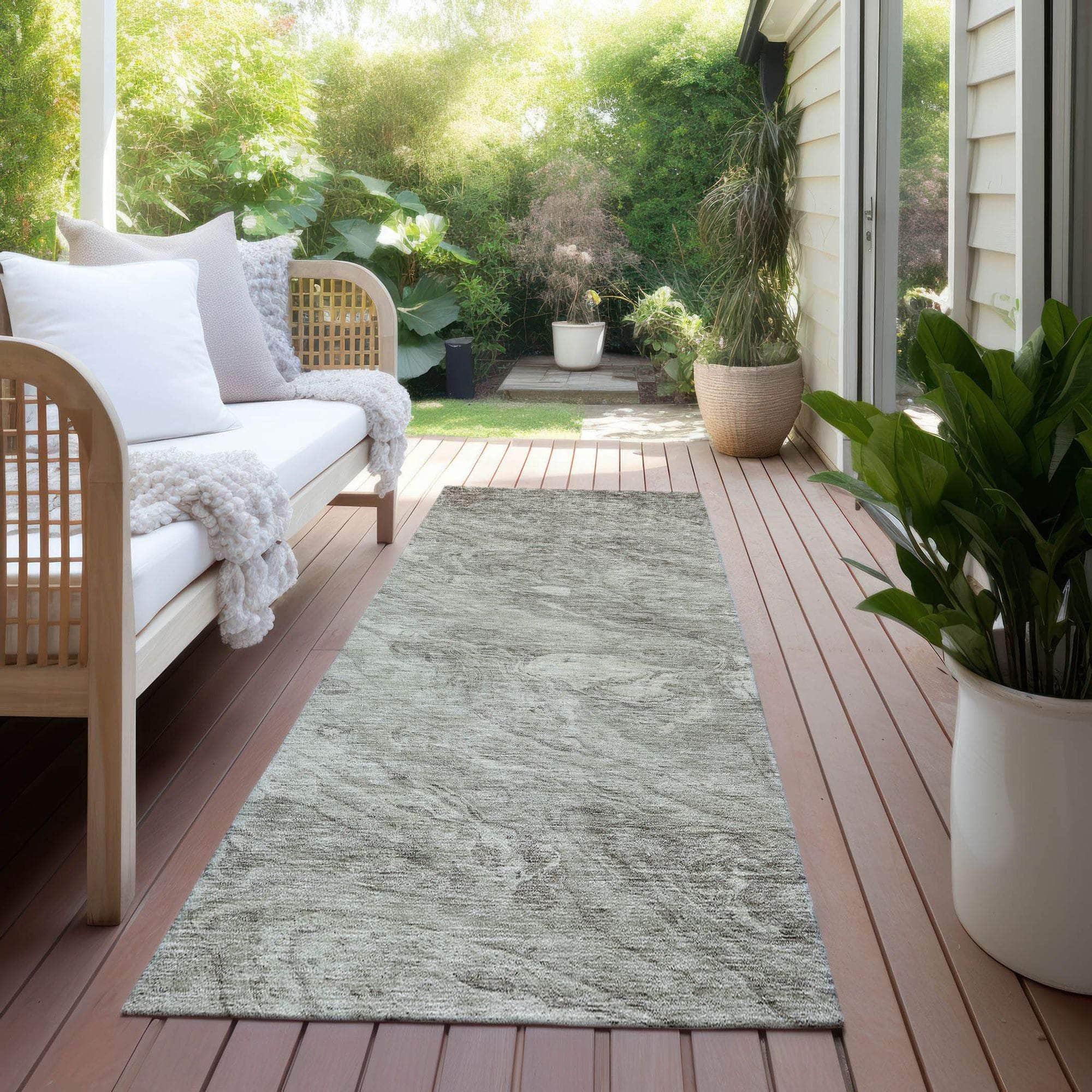 Machine Made ACN640 Taupe Brown Rugs