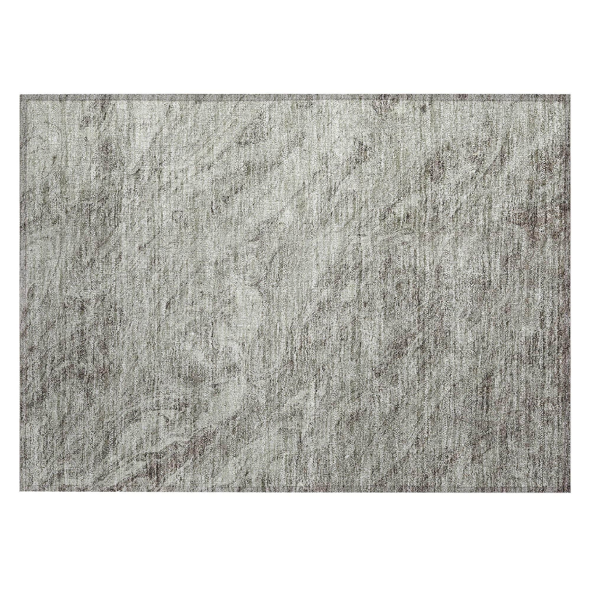 Machine Washable Taupe Brown Rug - Indoor / Outdoor - Kids / Pet Friendly Abstract Print Rug
