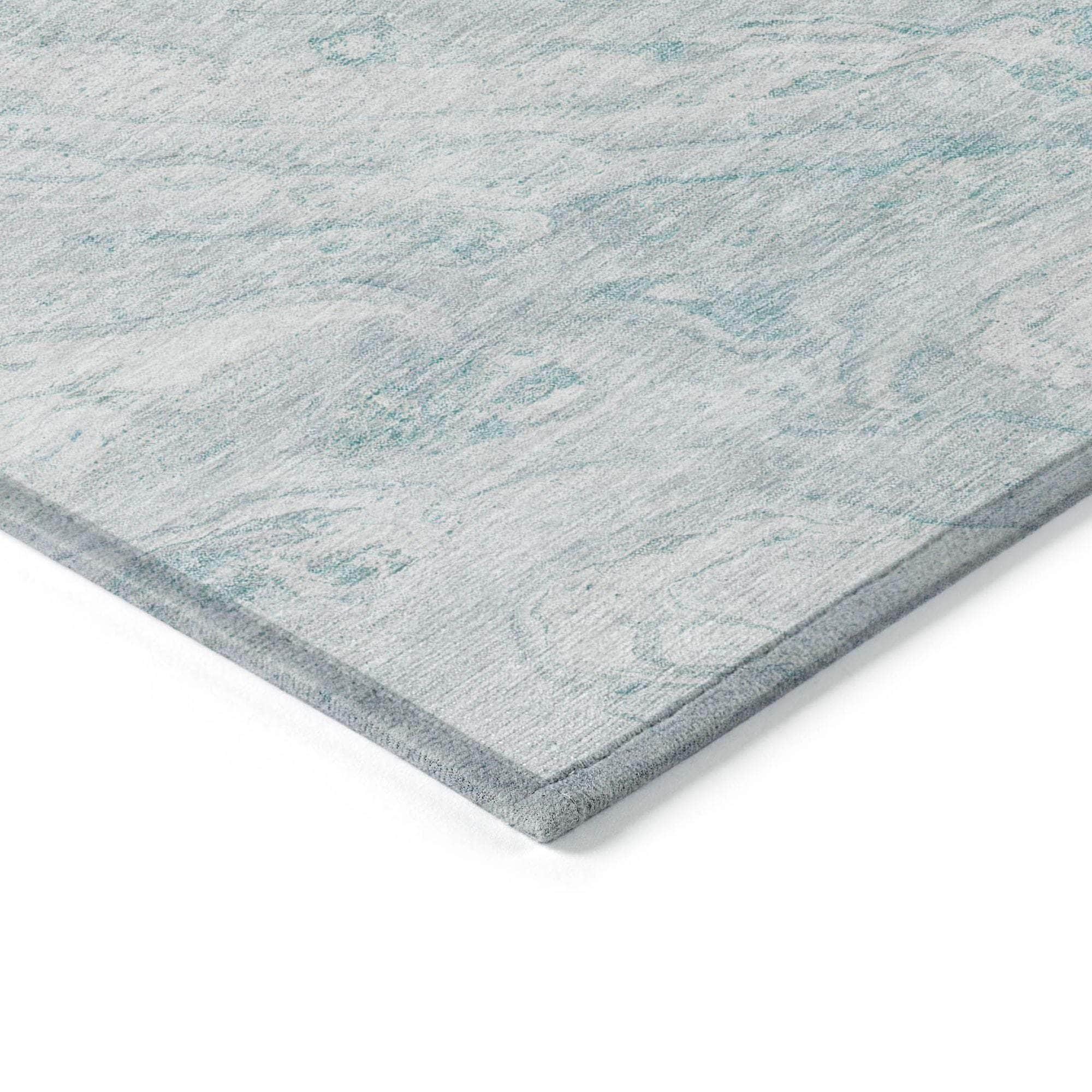 Machine Made ACN640 Teal Rugs
