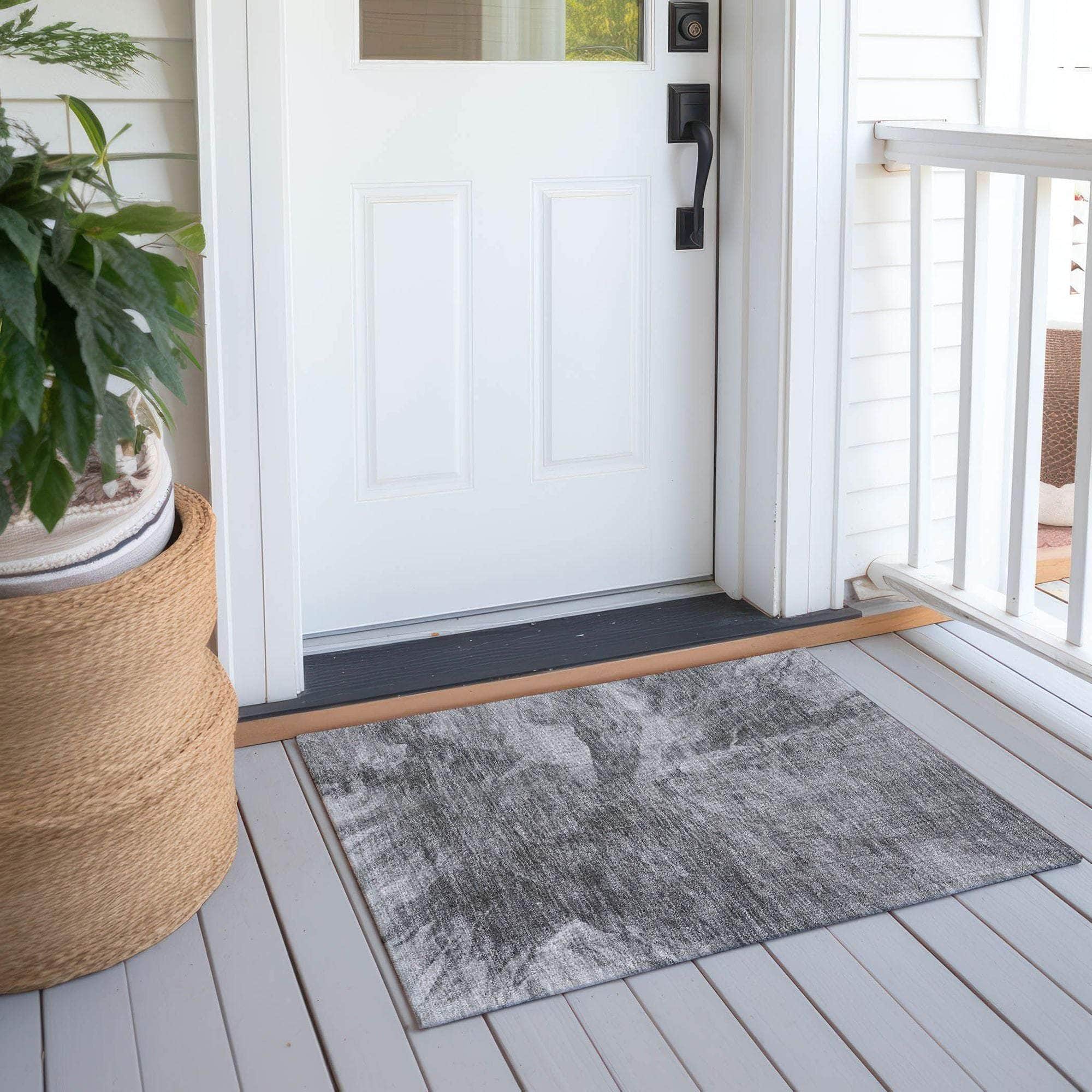 Machine Made ACN641 Gray Rugs